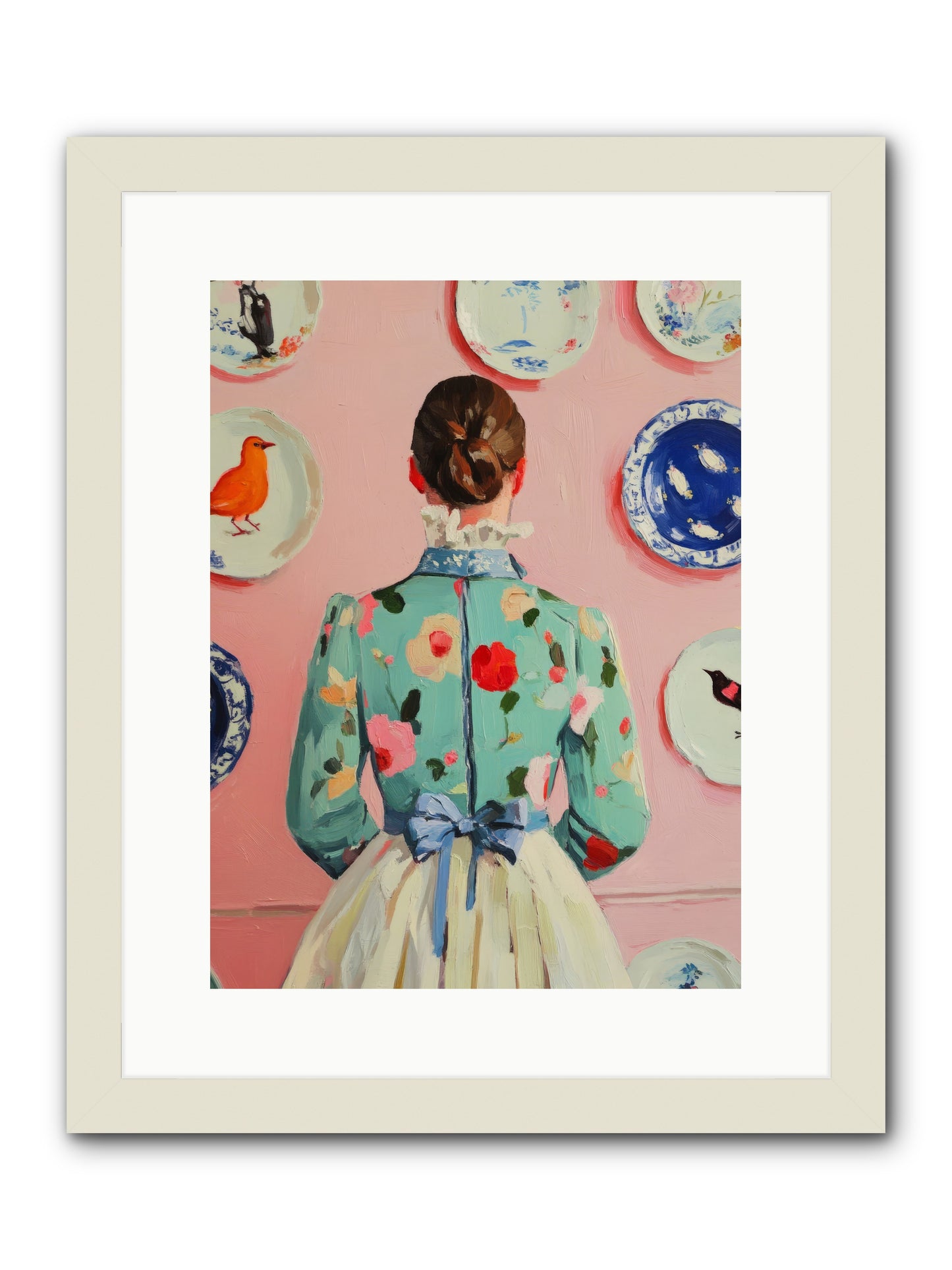 The Pattern QueenRez2 -- Framed Print - White 12x16