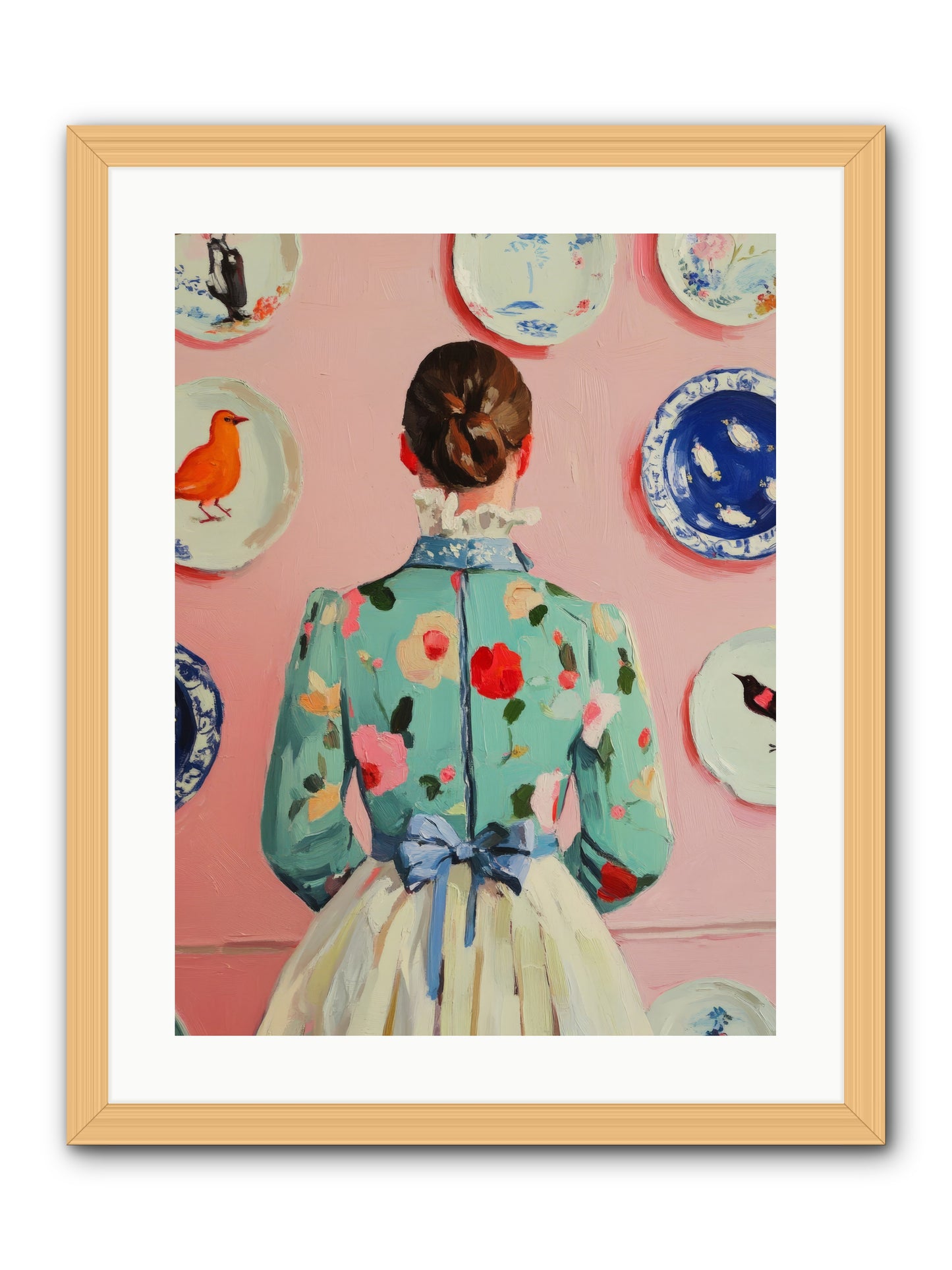 The Pattern QueenRez2 -- Framed Print - Natural 18x24