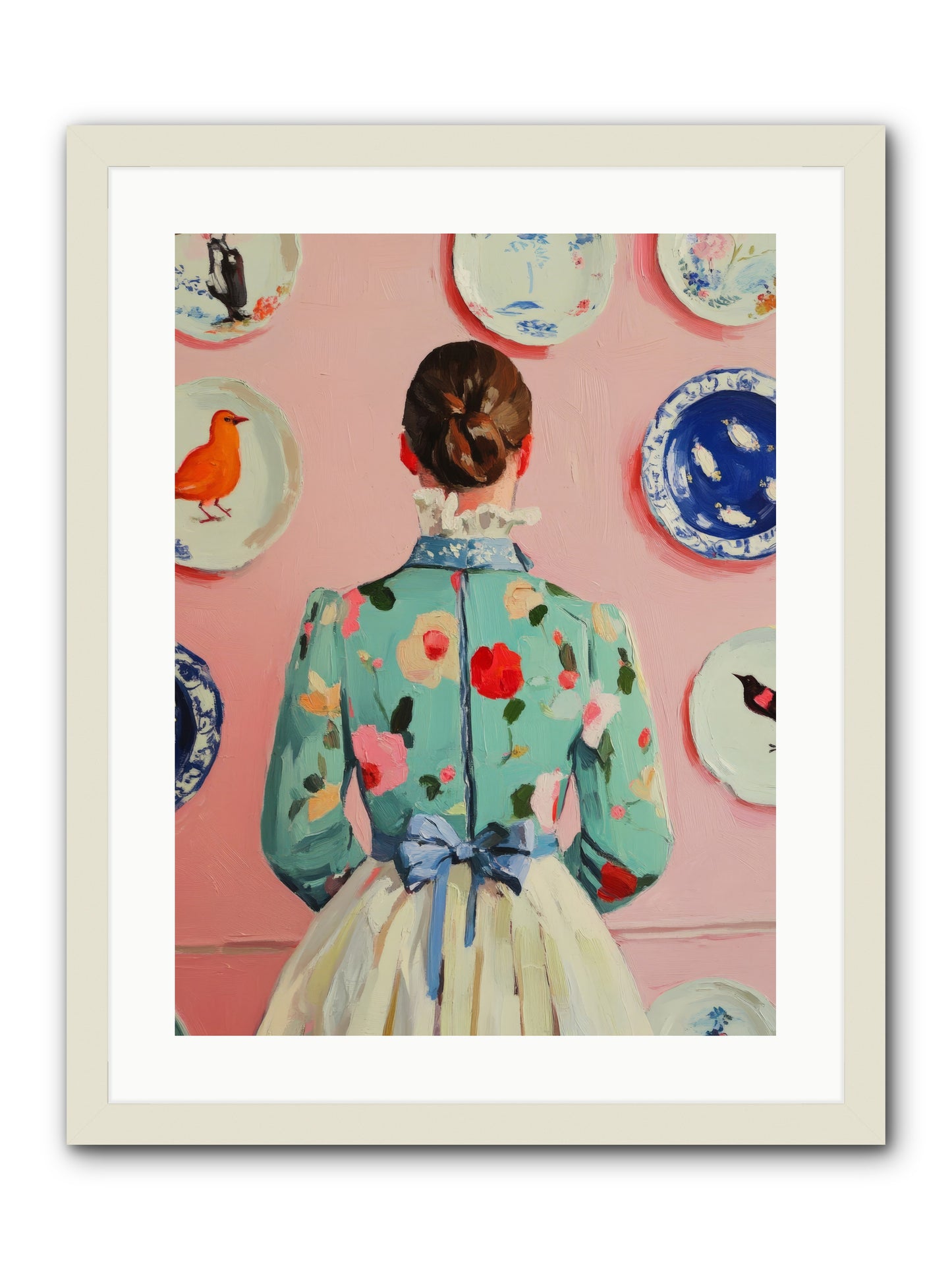 The Pattern QueenRez2 -- Framed Print - White 18x24