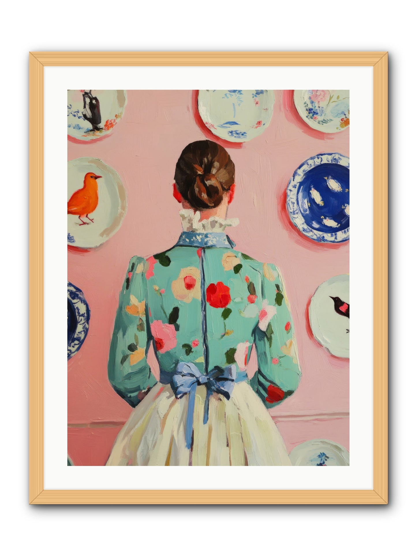 The Pattern QueenRez2 -- Framed Print - Natural 24x32