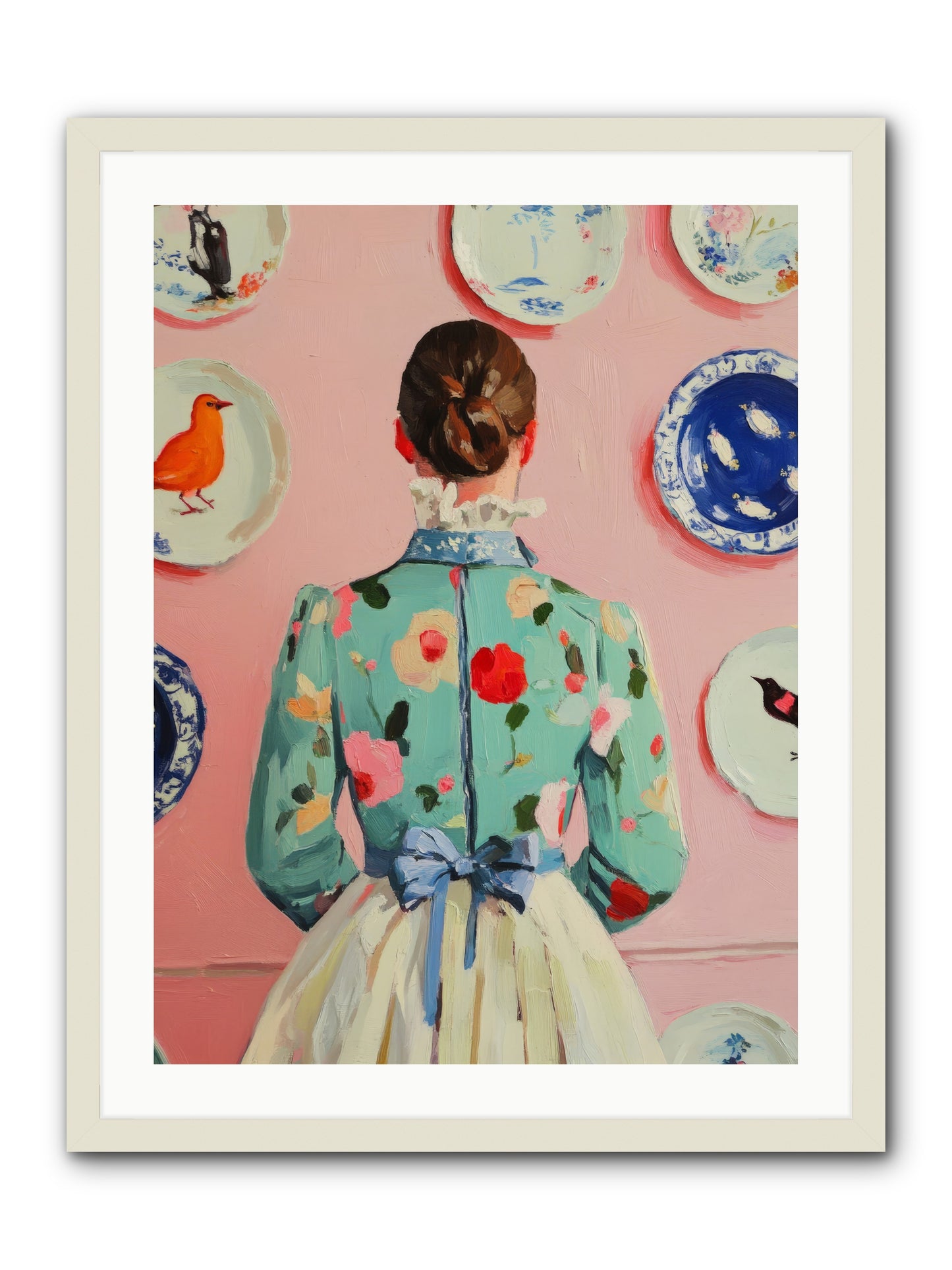 The Pattern QueenRez2 -- Framed Print - White 24x32