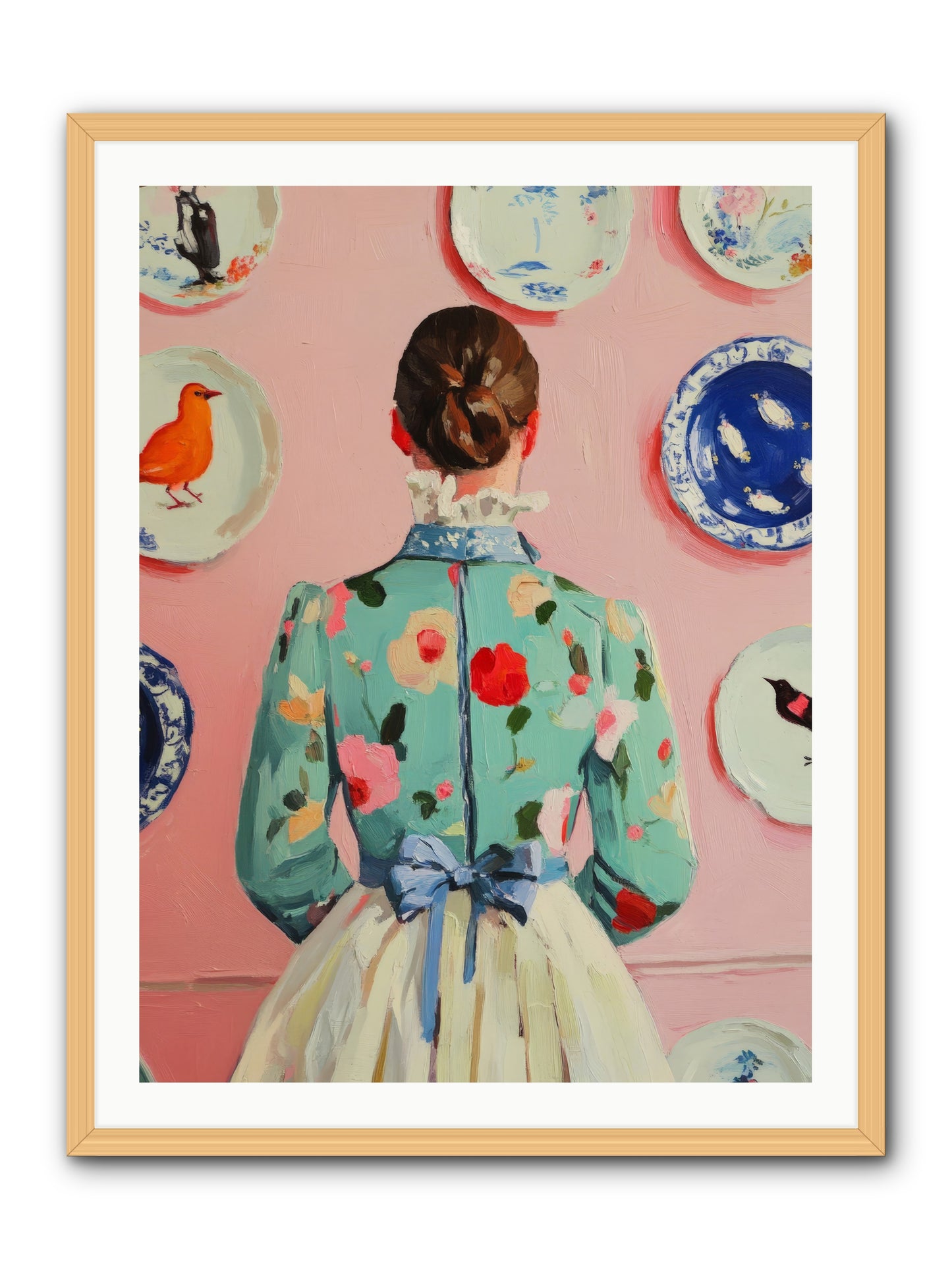 The Pattern QueenRez2 -- Framed Print - Natural 30x40