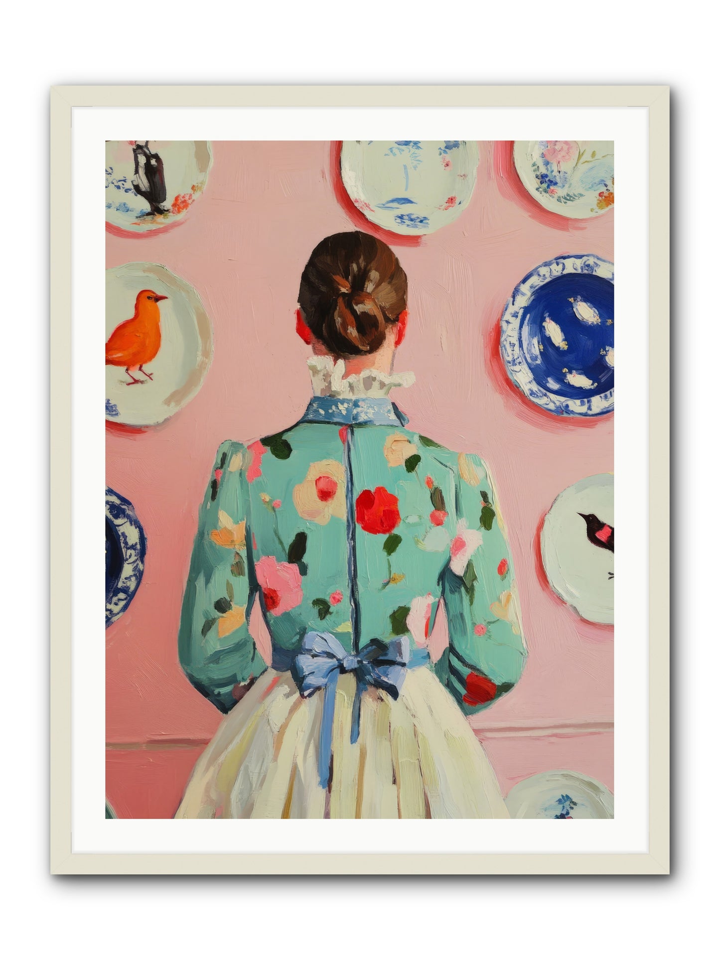 The Pattern QueenRez2 -- Framed Print - White 30x40