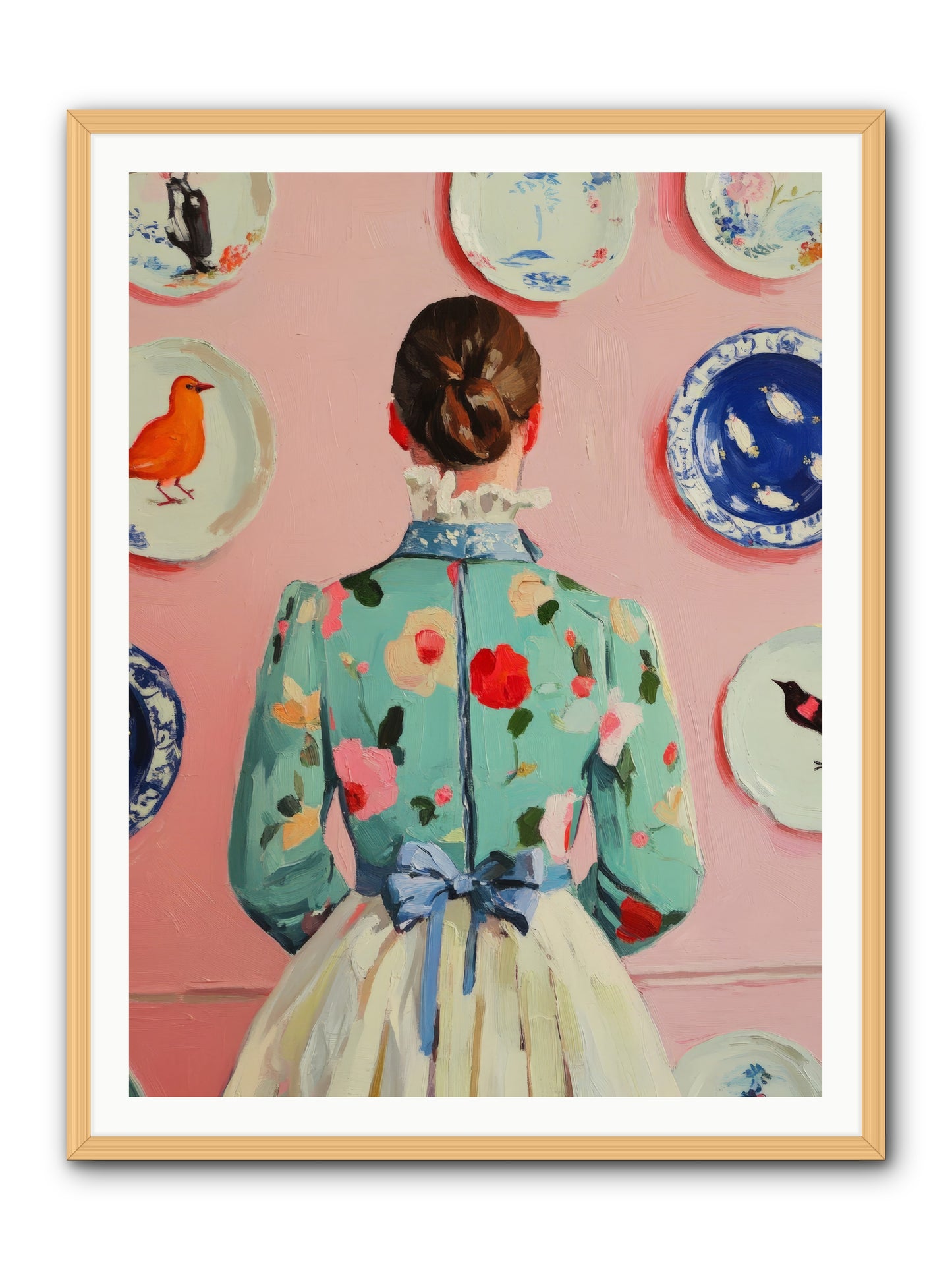 The Pattern QueenRez2 -- Framed Print - Natural 36x48