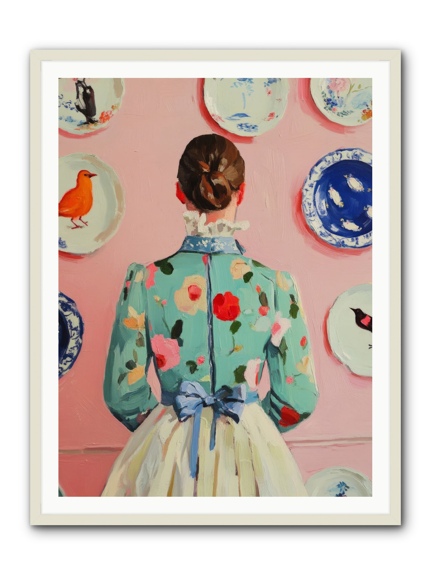 The Pattern QueenRez2 -- Framed Print - White 36x48