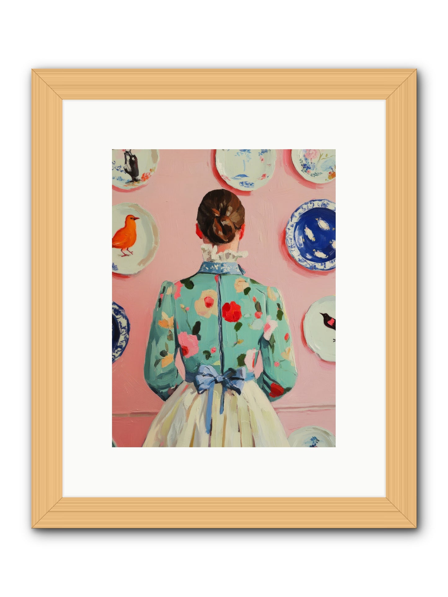 The Pattern QueenRez2 -- Framed Print - Natural 9x12
