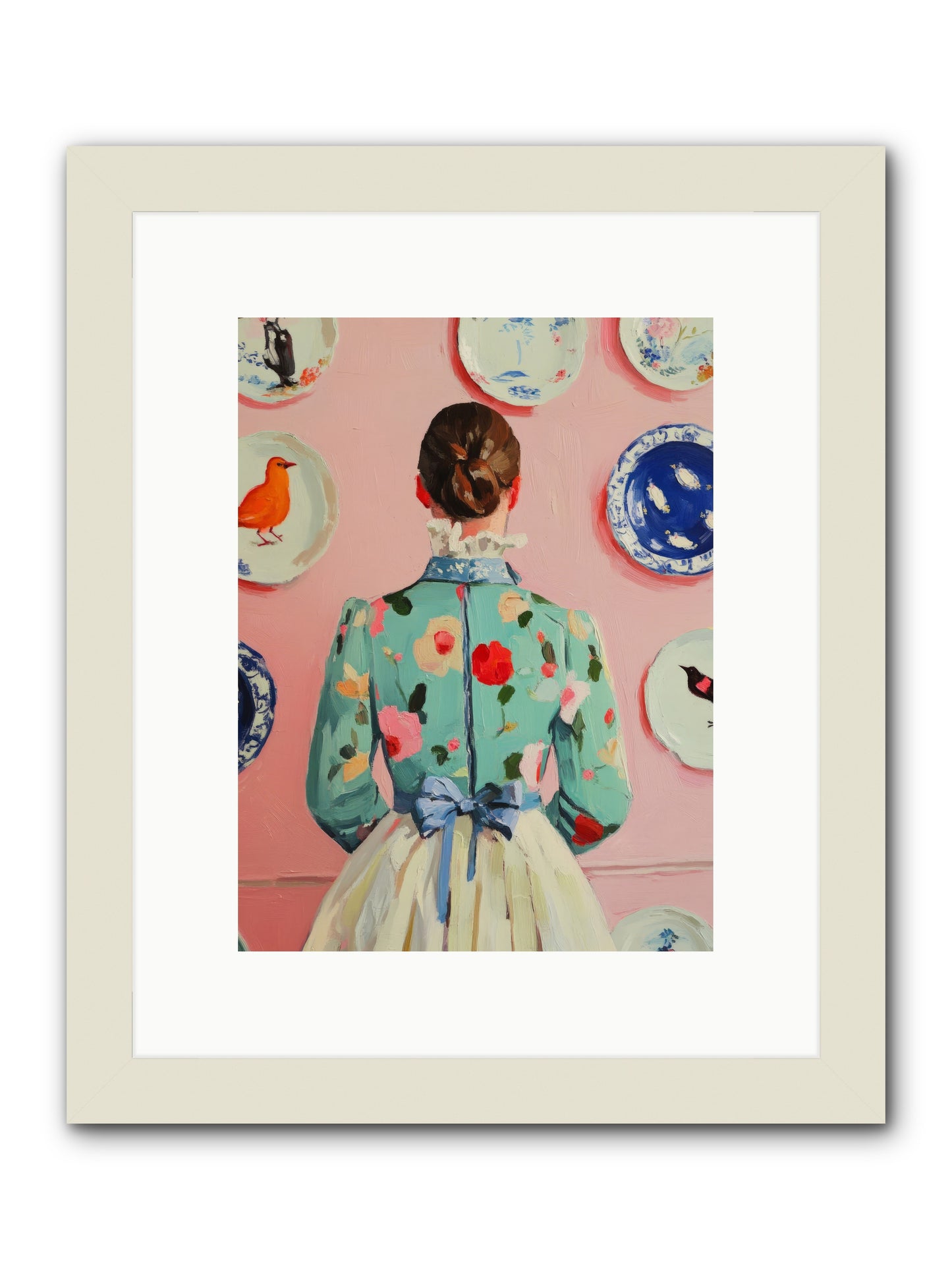 The Pattern QueenRez2 -- Framed Print - White 9x12
