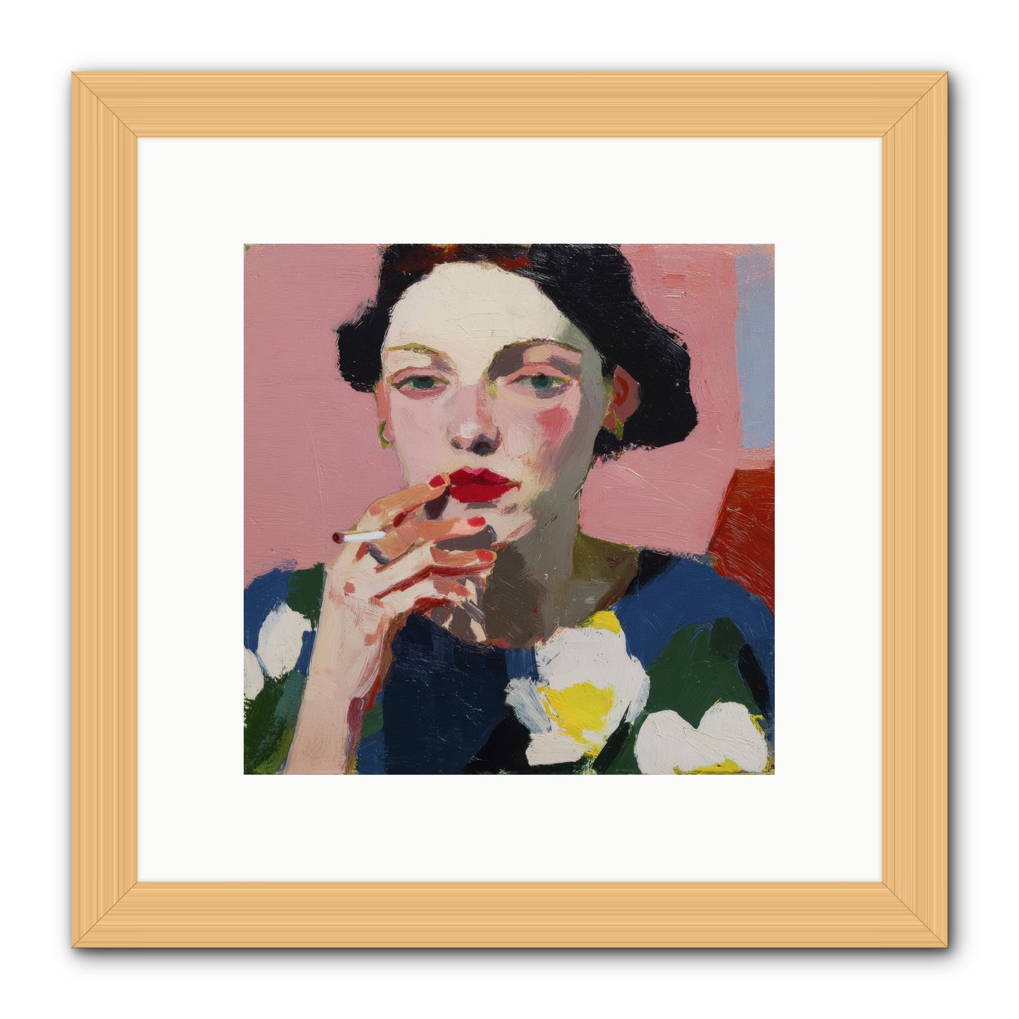 The Pause Between -- Framed Print - Natural 10x10