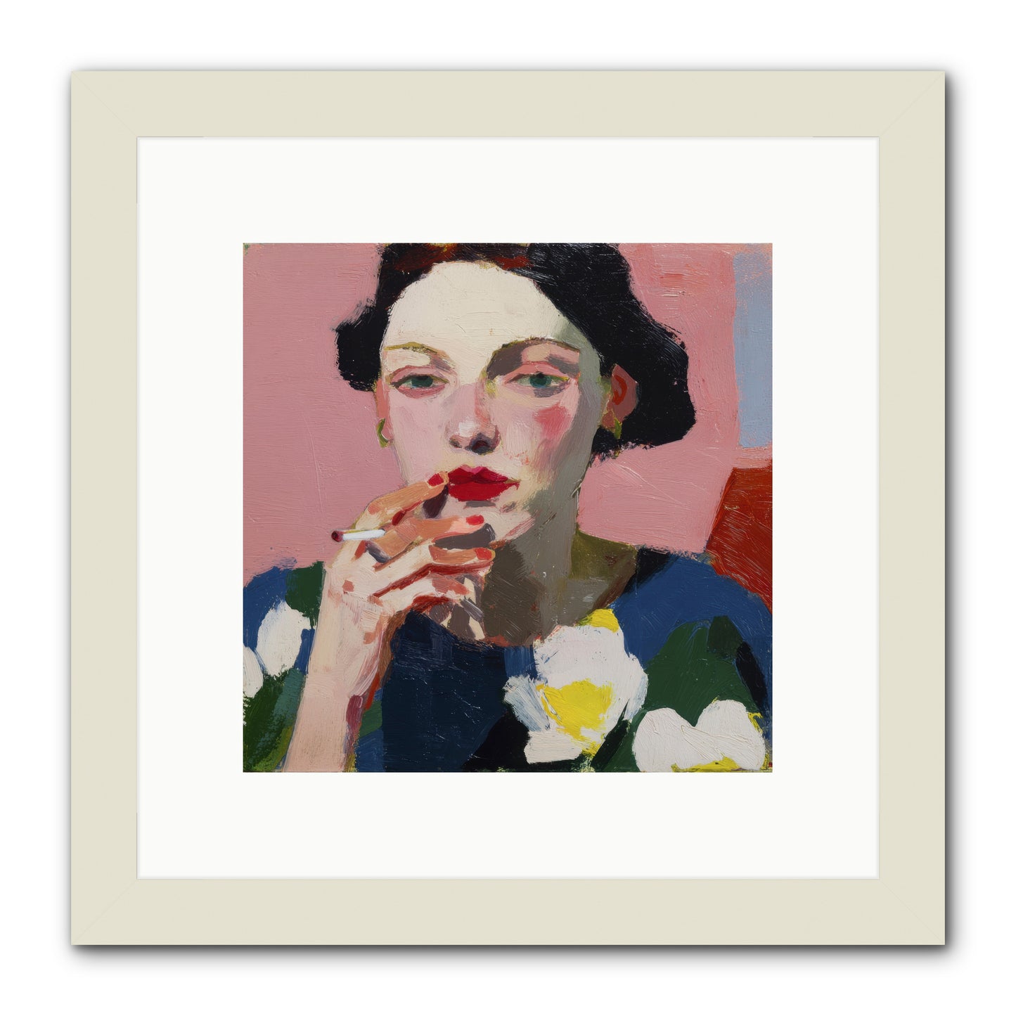 The Pause Between -- Framed Print - White 10x10