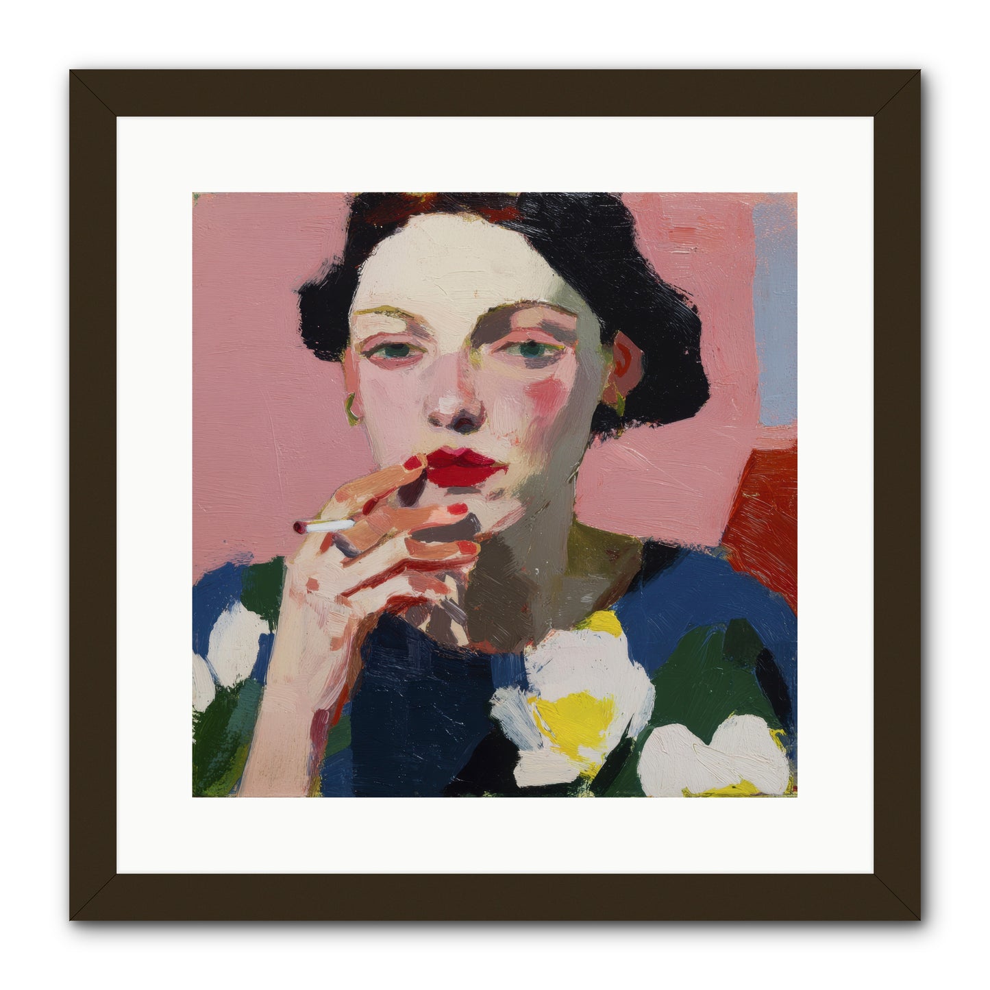 The Pause Between -- Framed Print - Black 16x16