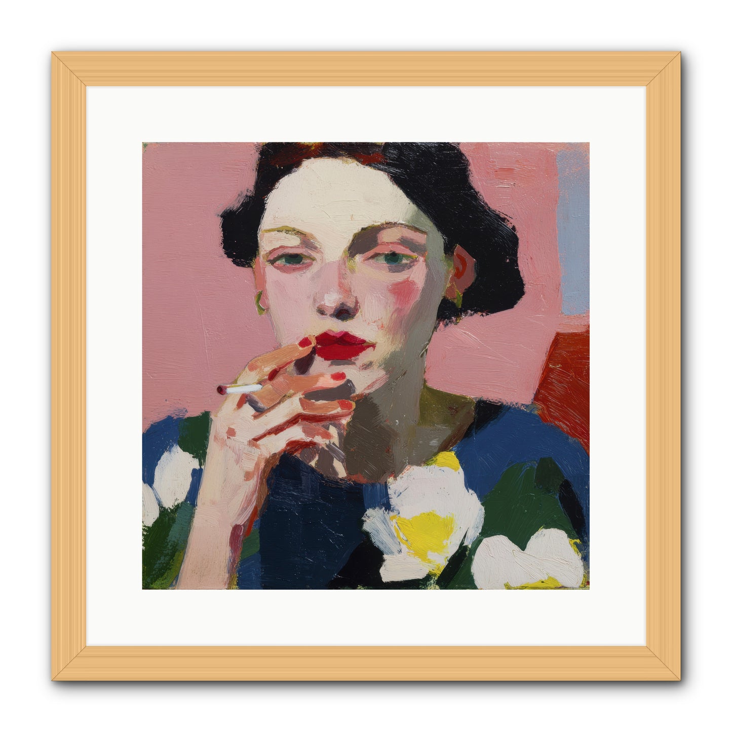 The Pause Between -- Framed Print - Natural 16x16