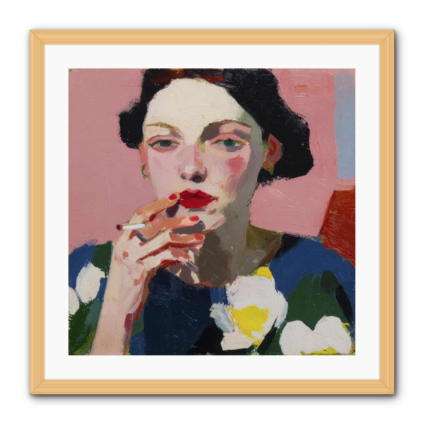 The Pause Between -- Framed Print - Natural 24x24