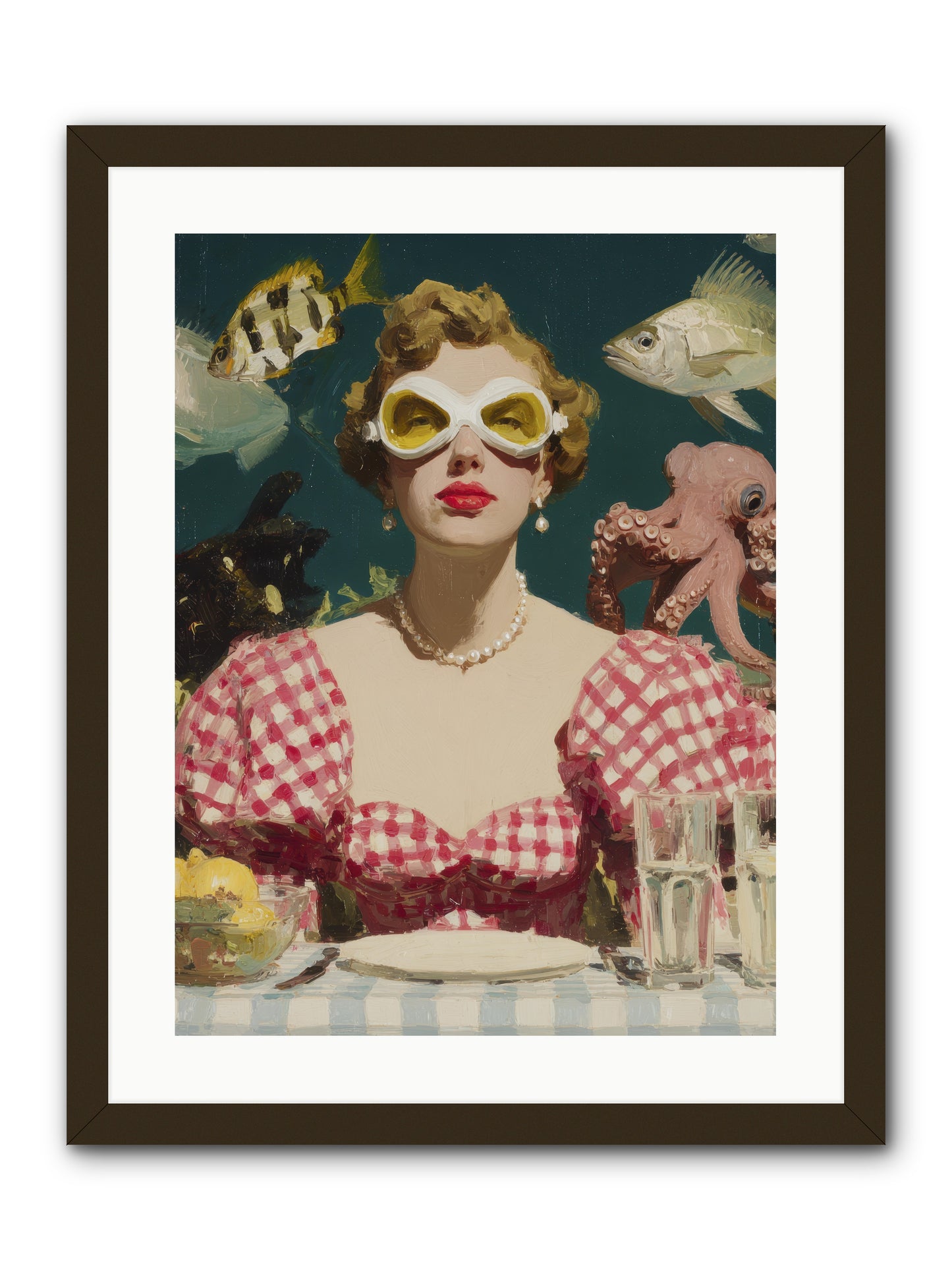 The Phantom of Peony Street -- Framed Print - Black 18x24