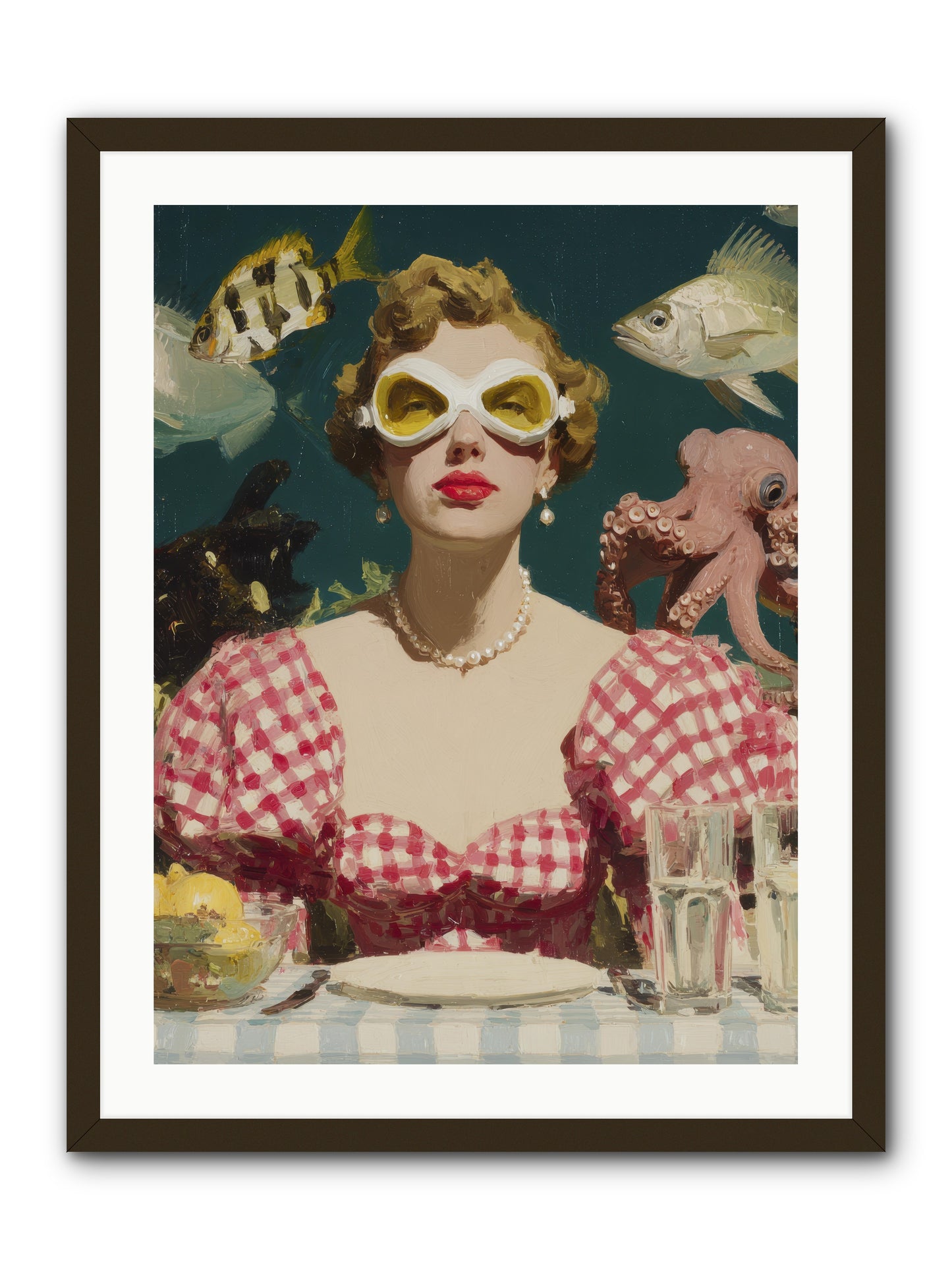 The Phantom of Peony Street -- Framed Print - Black 24x32
