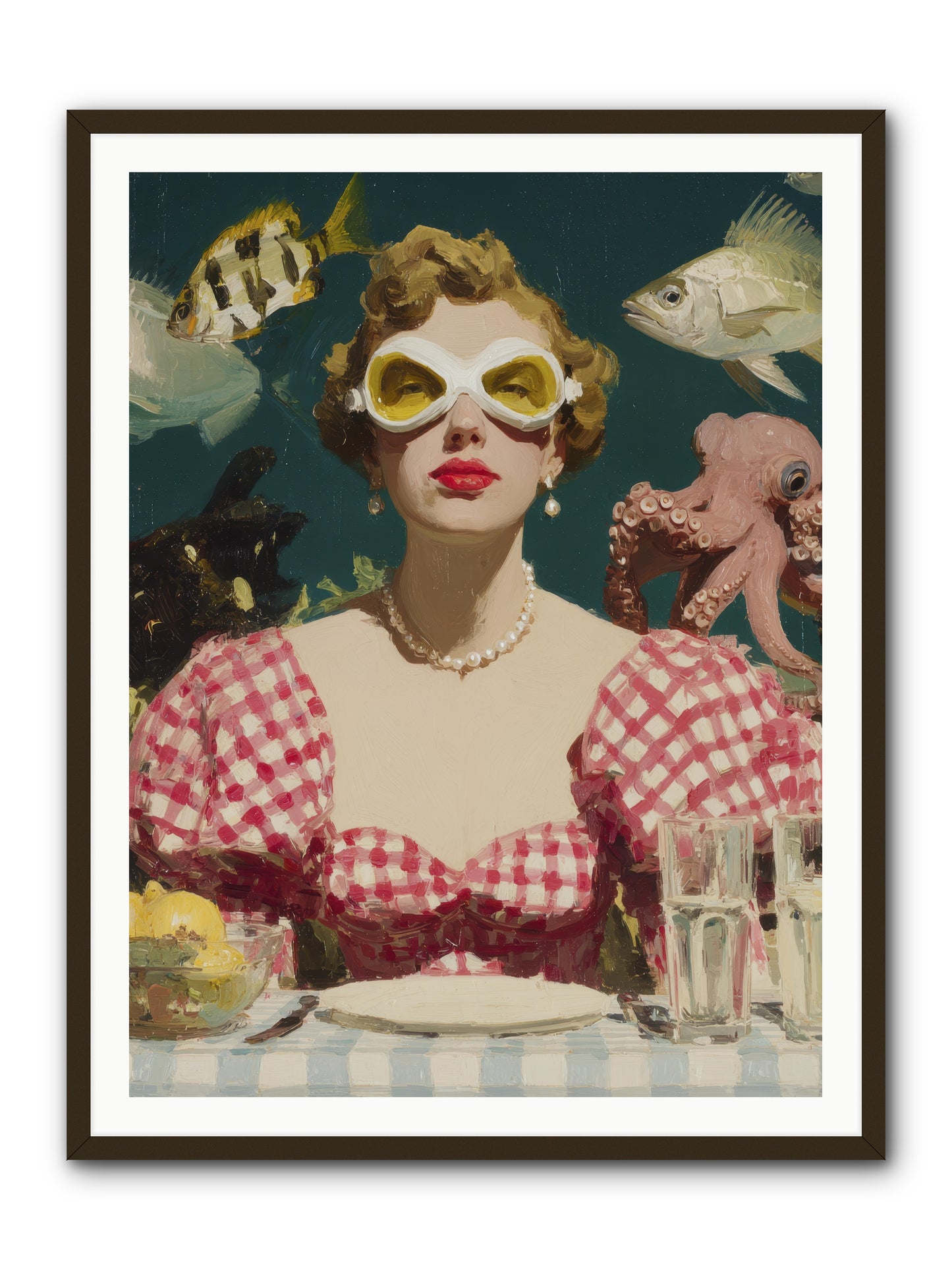 The Phantom of Peony Street -- Framed Print - Black 36x48