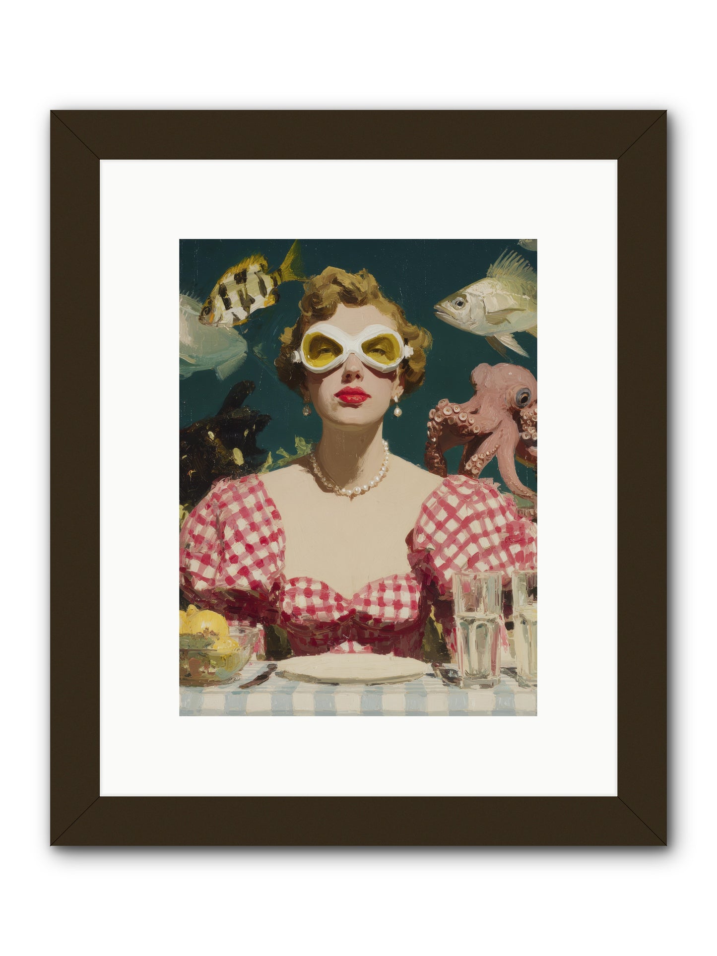 The Phantom of Peony Street -- Framed Print - Black 9x12