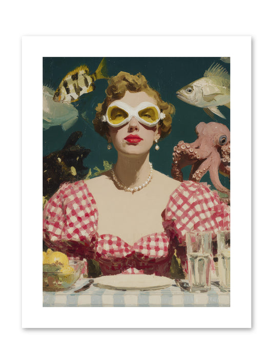 The Phantom of Peony Street -- Paper Print 9x12