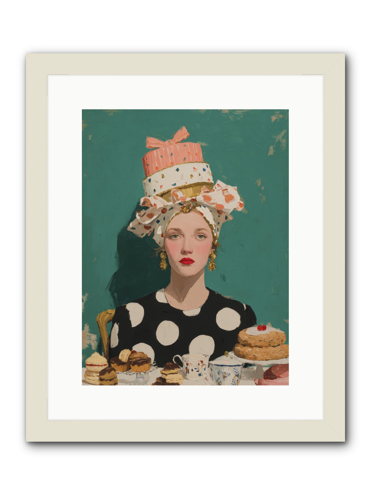 The Picnic Edit -- Framed Print - White 12x16
