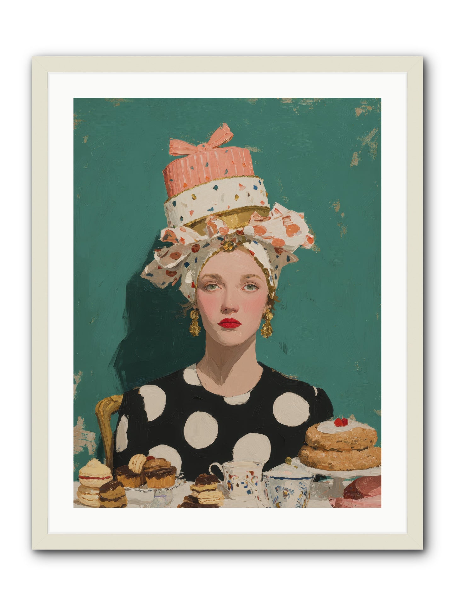 The Picnic Edit -- Framed Print - White 24x32