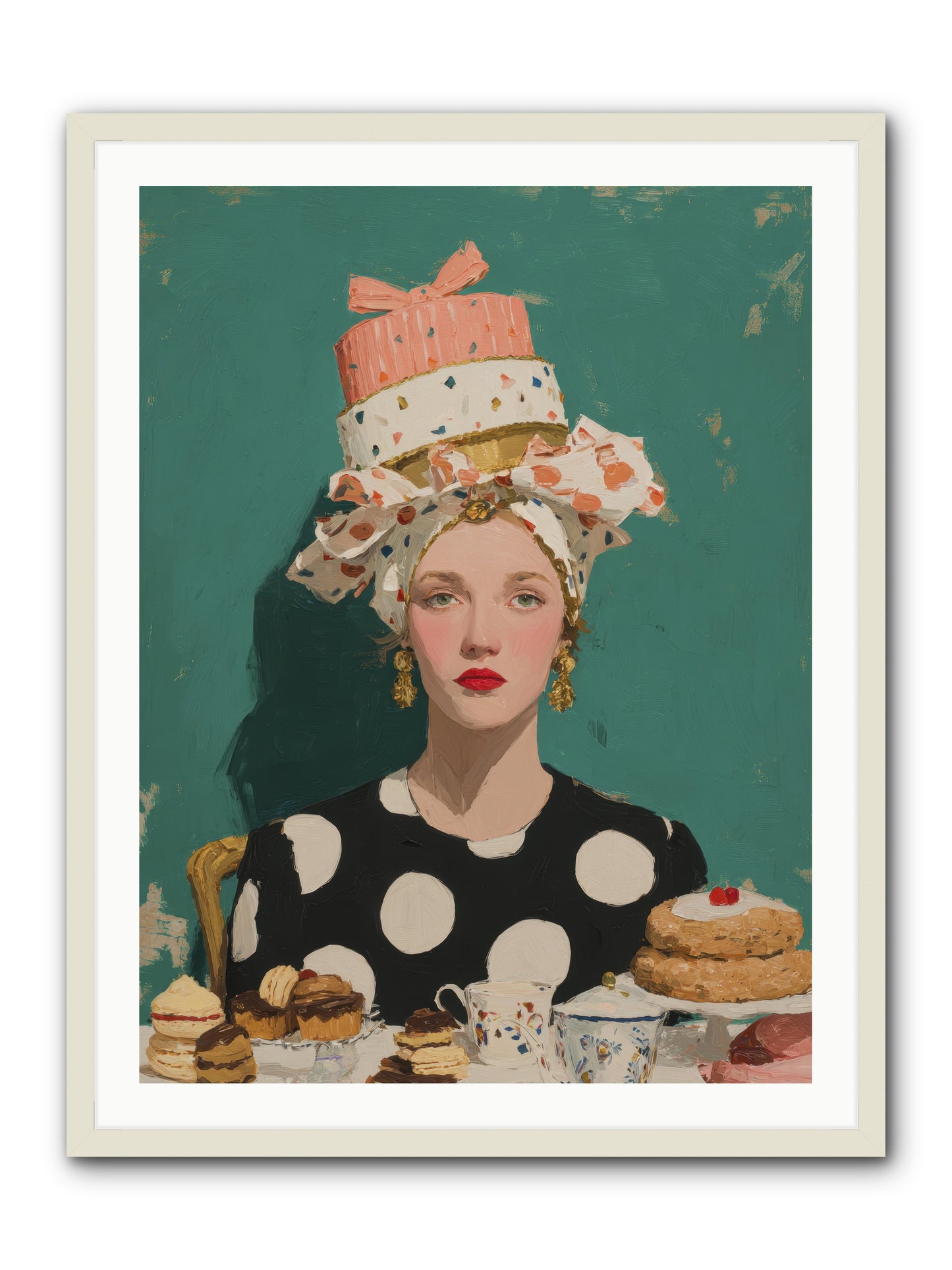 The Picnic Edit -- Framed Print - White 30x40