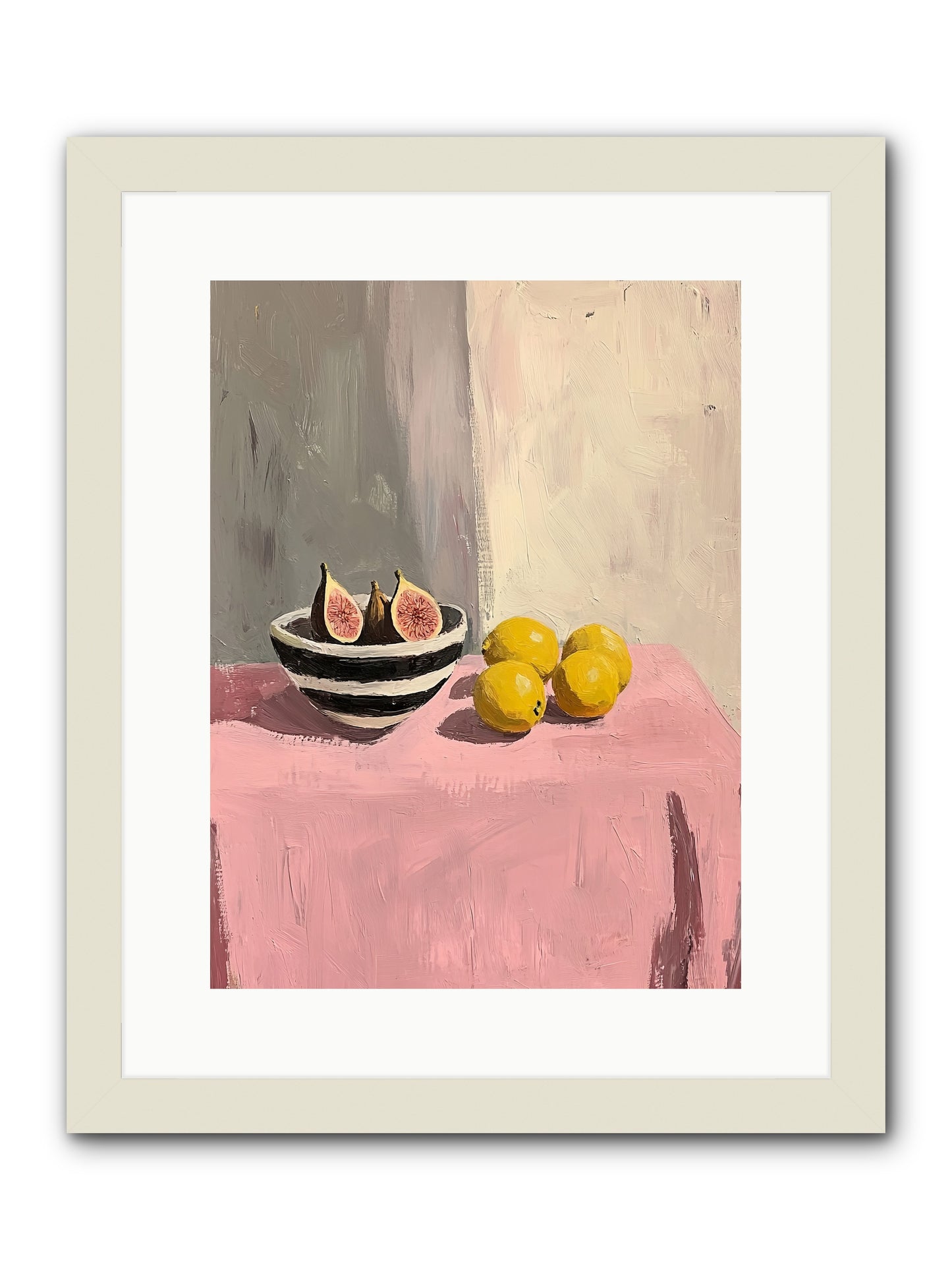 The Pink Cloth -- Framed Print - White 12x16