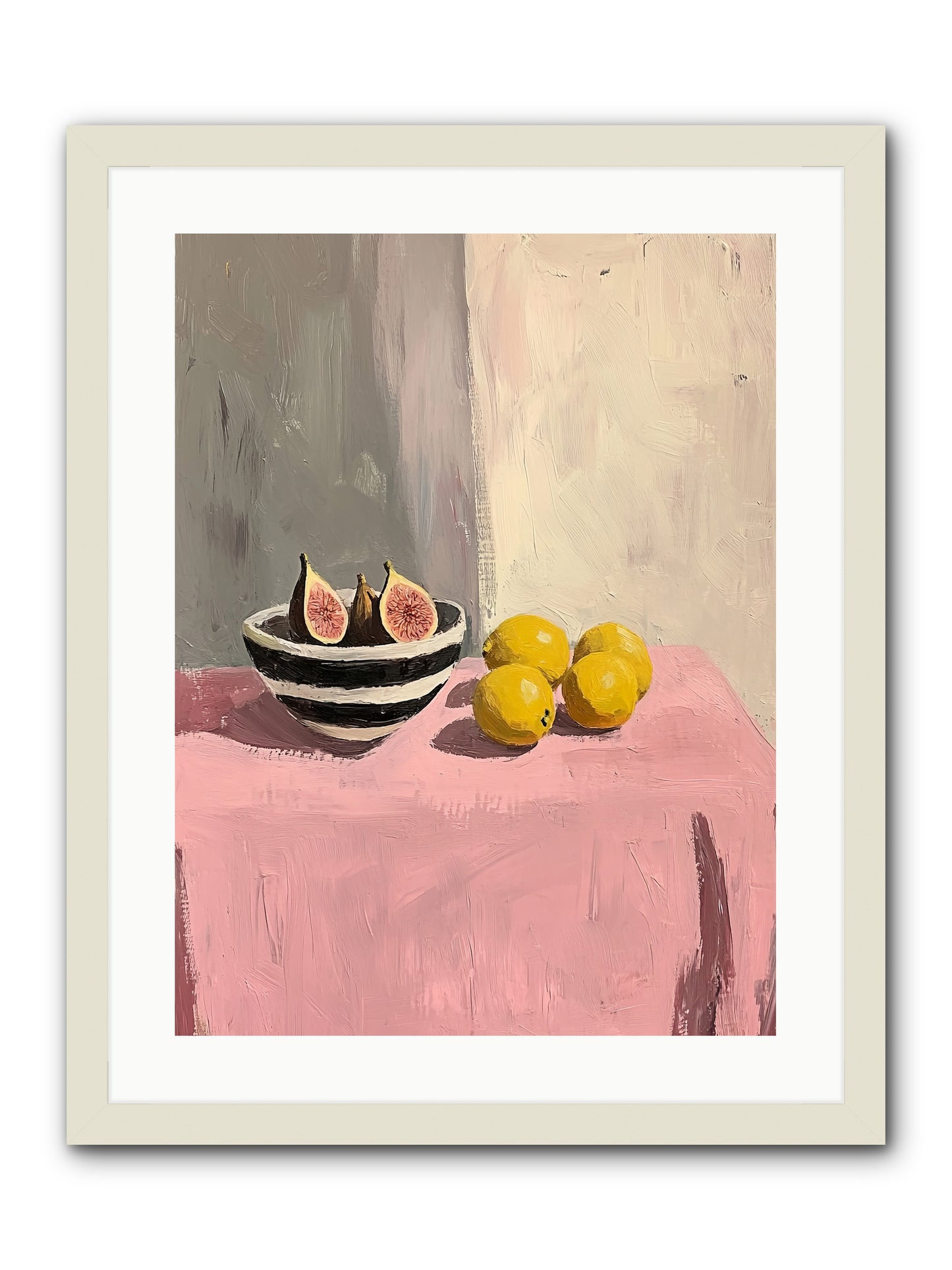 The Pink Cloth -- Framed Print - White 18x24