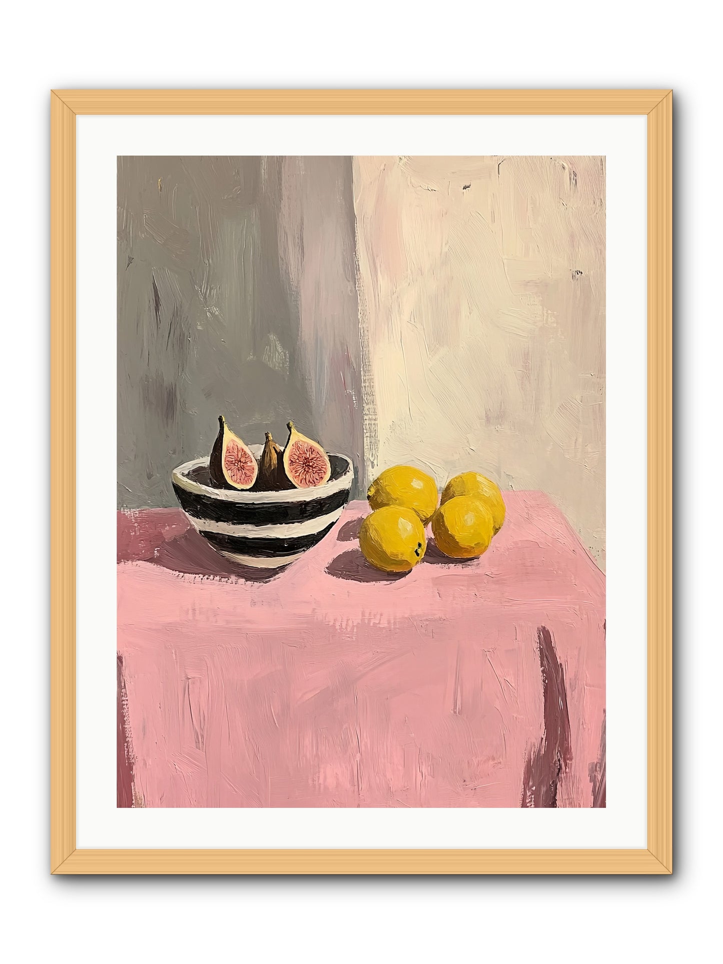 The Pink Cloth -- Framed Print - Natural 24x32