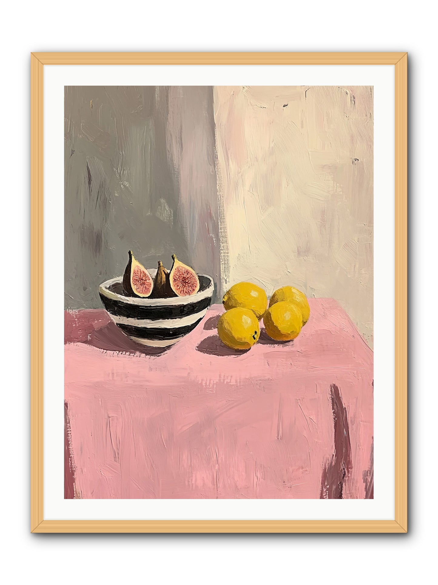 The Pink Cloth -- Framed Print - Natural 30x40