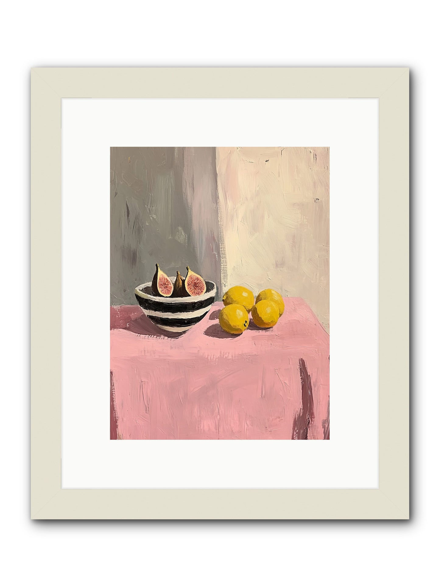 The Pink Cloth -- Framed Print - White 9x12