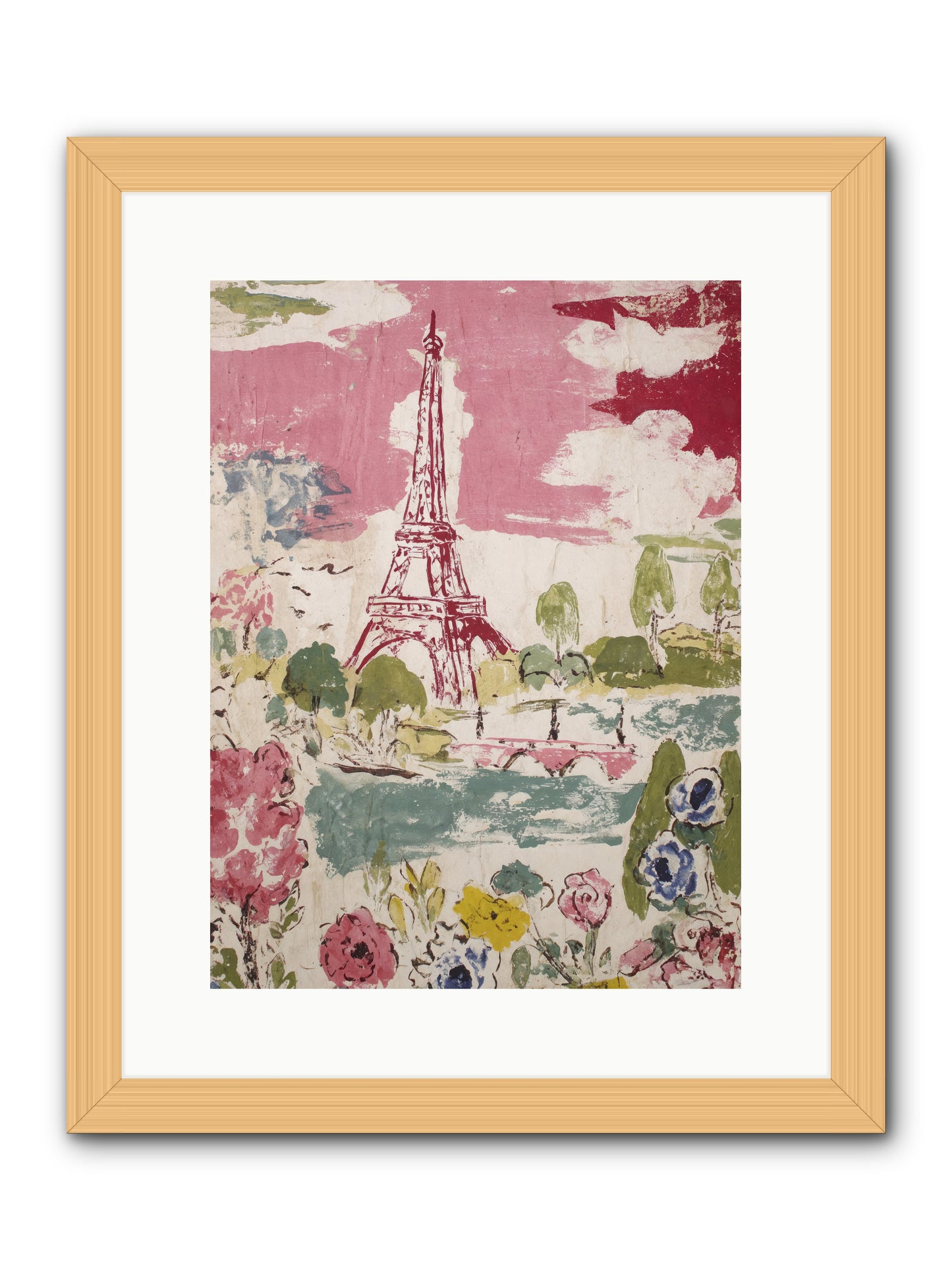 The Pink Hour -- Framed Print - Natural 12x16