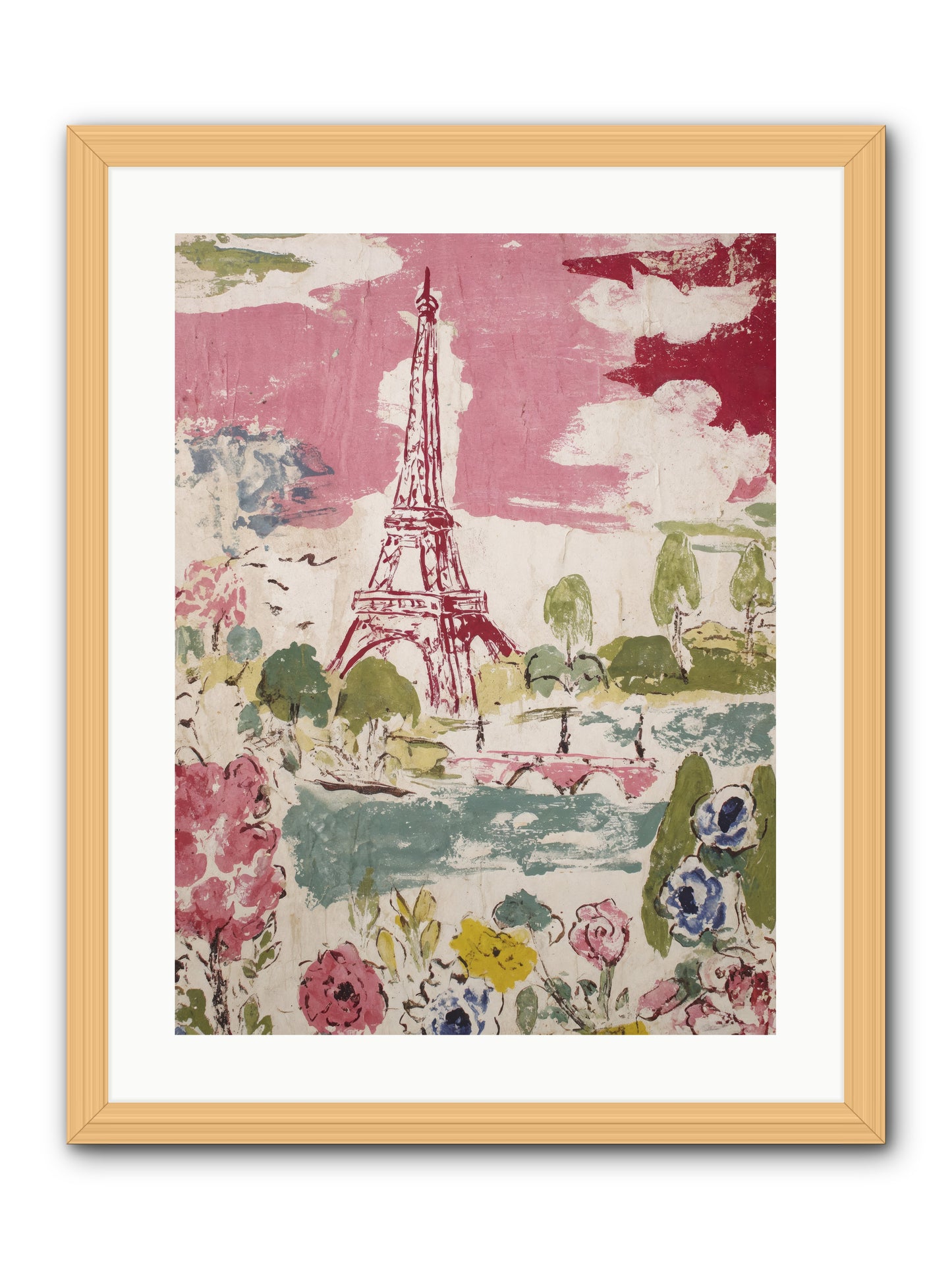 The Pink Hour -- Framed Print - Natural 18x24