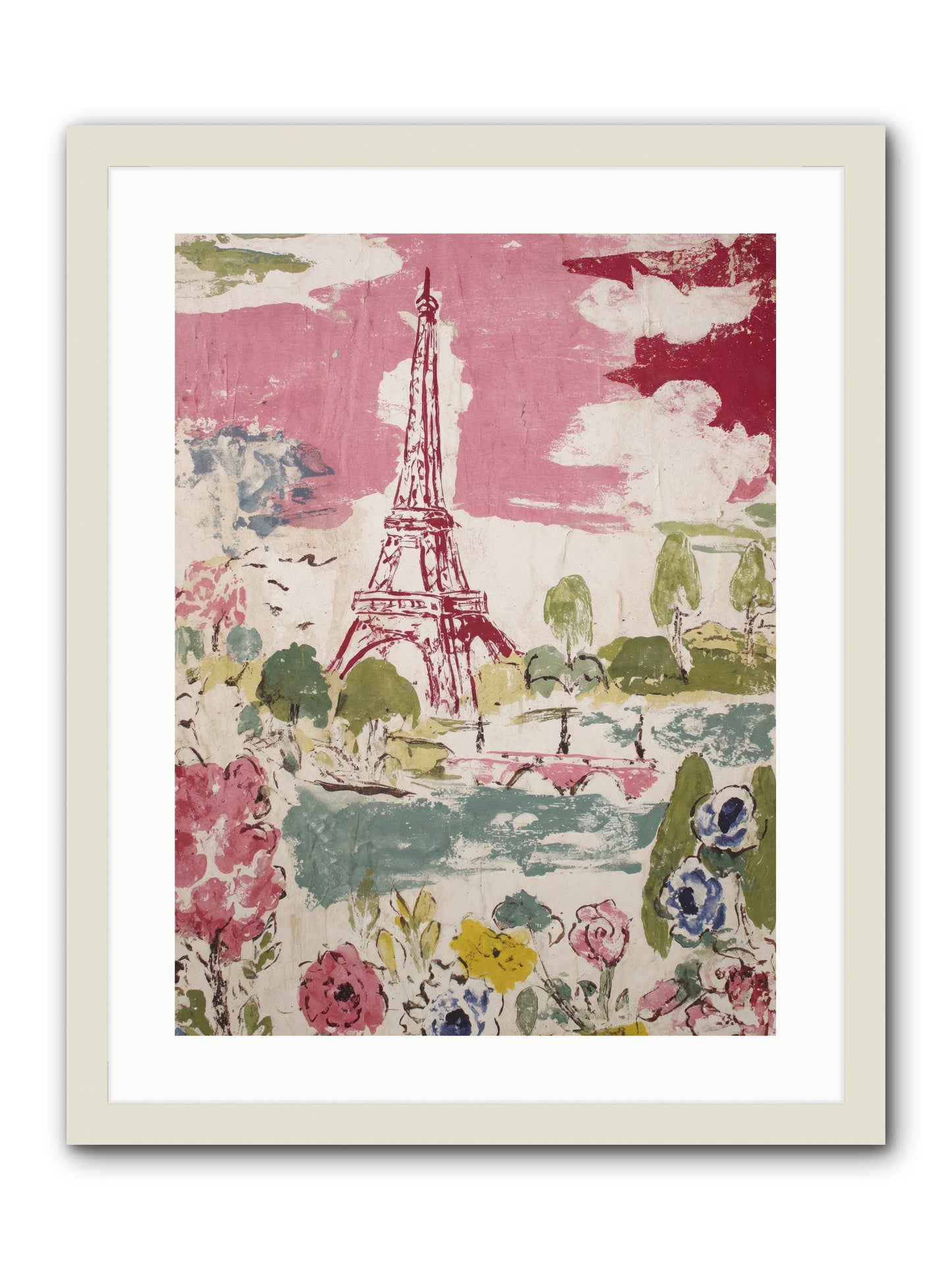 The Pink Hour -- Framed Print - White 18x24