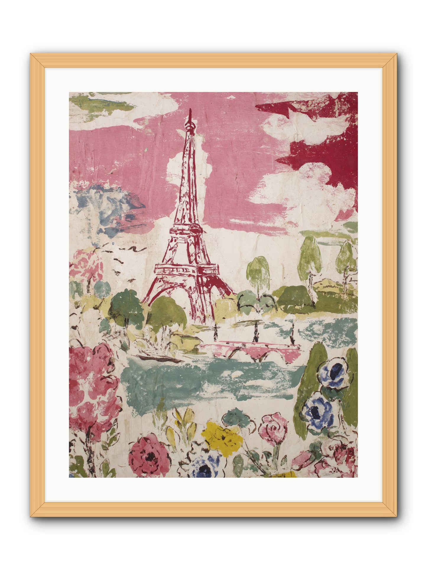 The Pink Hour -- Framed Print - Natural 24x32