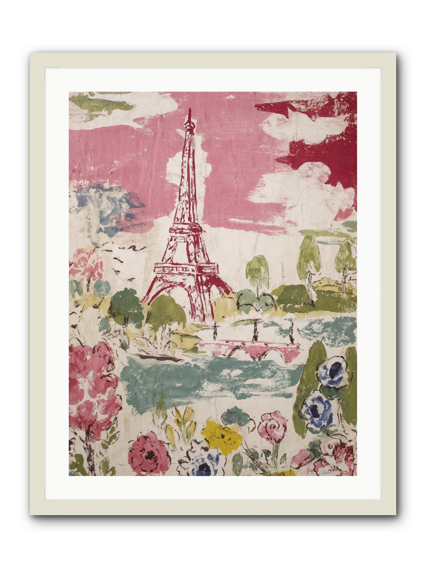 The Pink Hour -- Framed Print - White 24x32