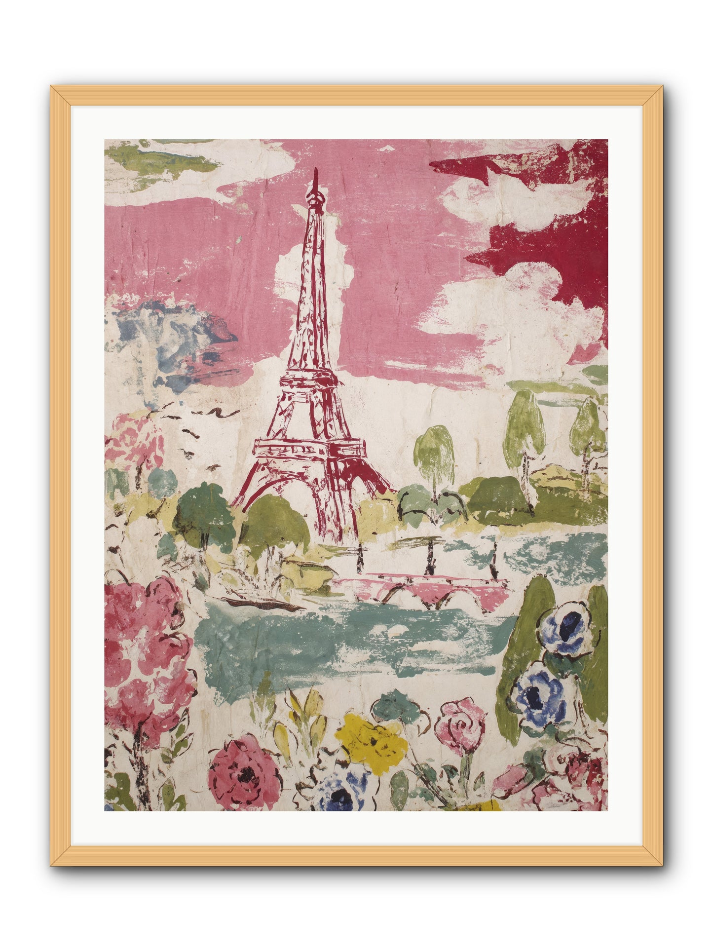 The Pink Hour -- Framed Print - Natural 30x40