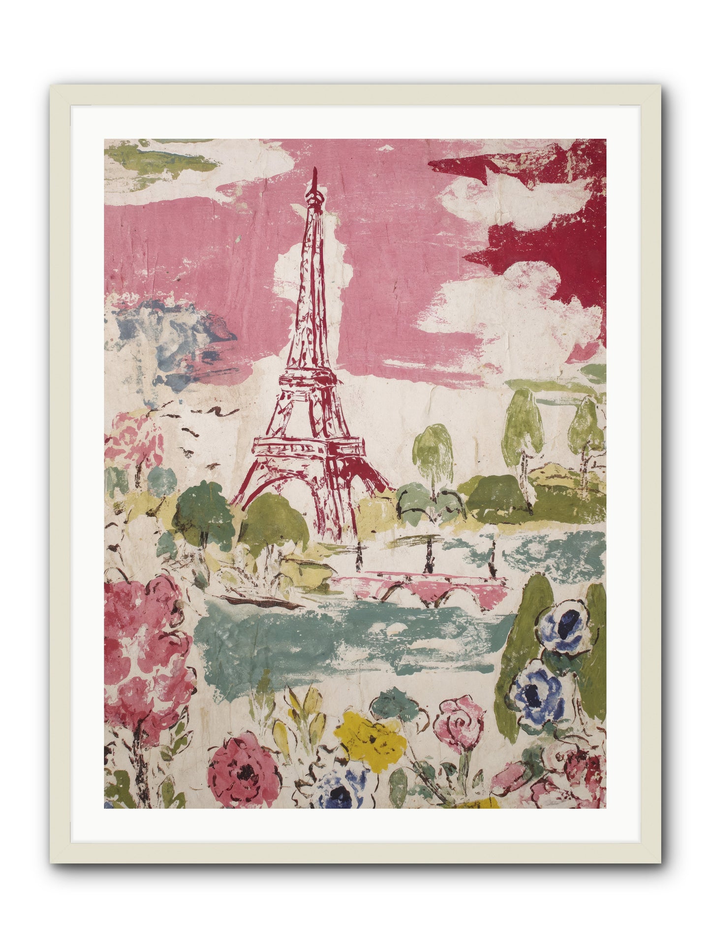 The Pink Hour -- Framed Print - White 30x40