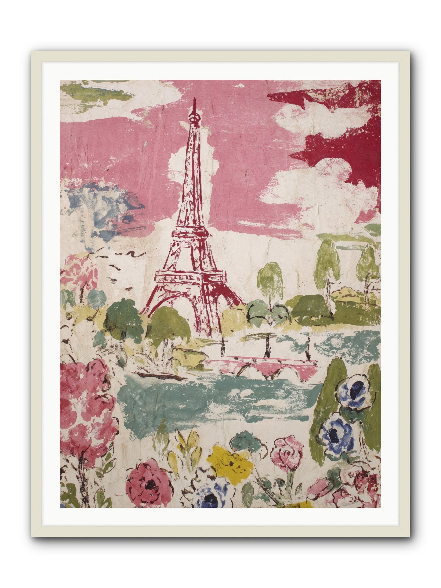 The Pink Hour -- Framed Print - White 36x48