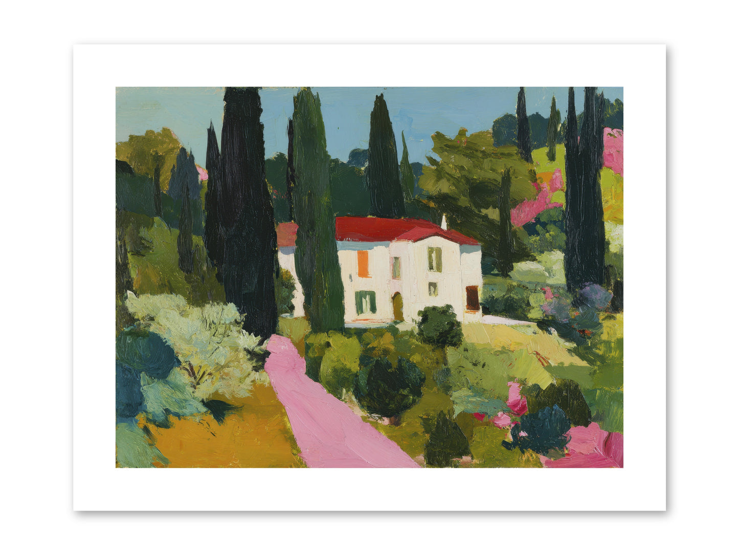 The Pink Path -- Loose Canvas Print 12x9