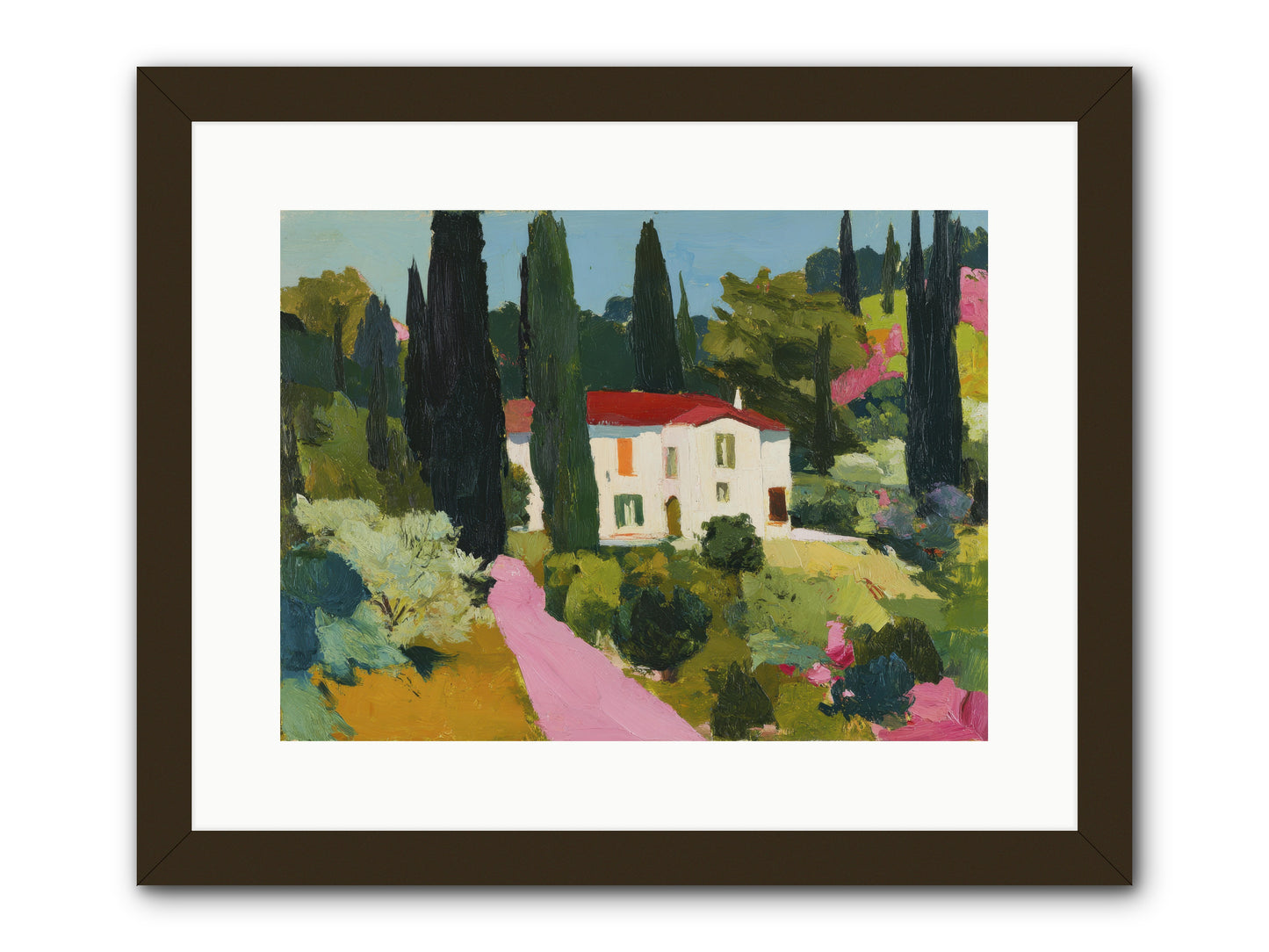 The Pink Path -- Framed Print - Black 16x12