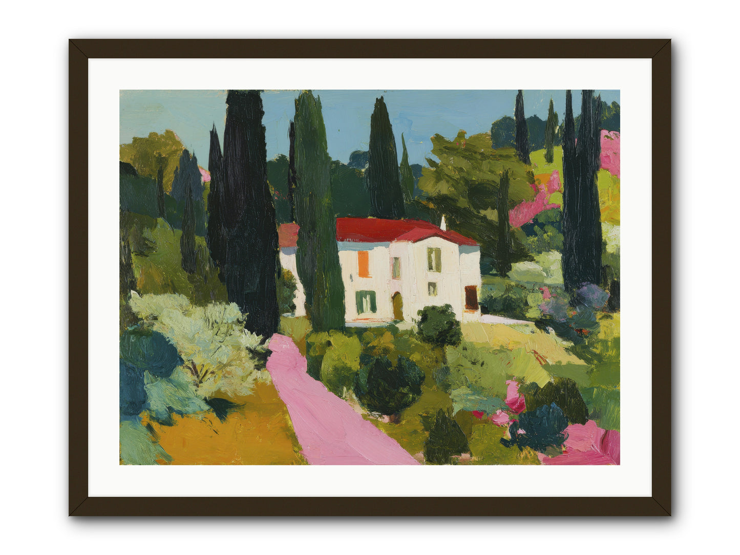The Pink Path -- Framed Print - Black 32x24