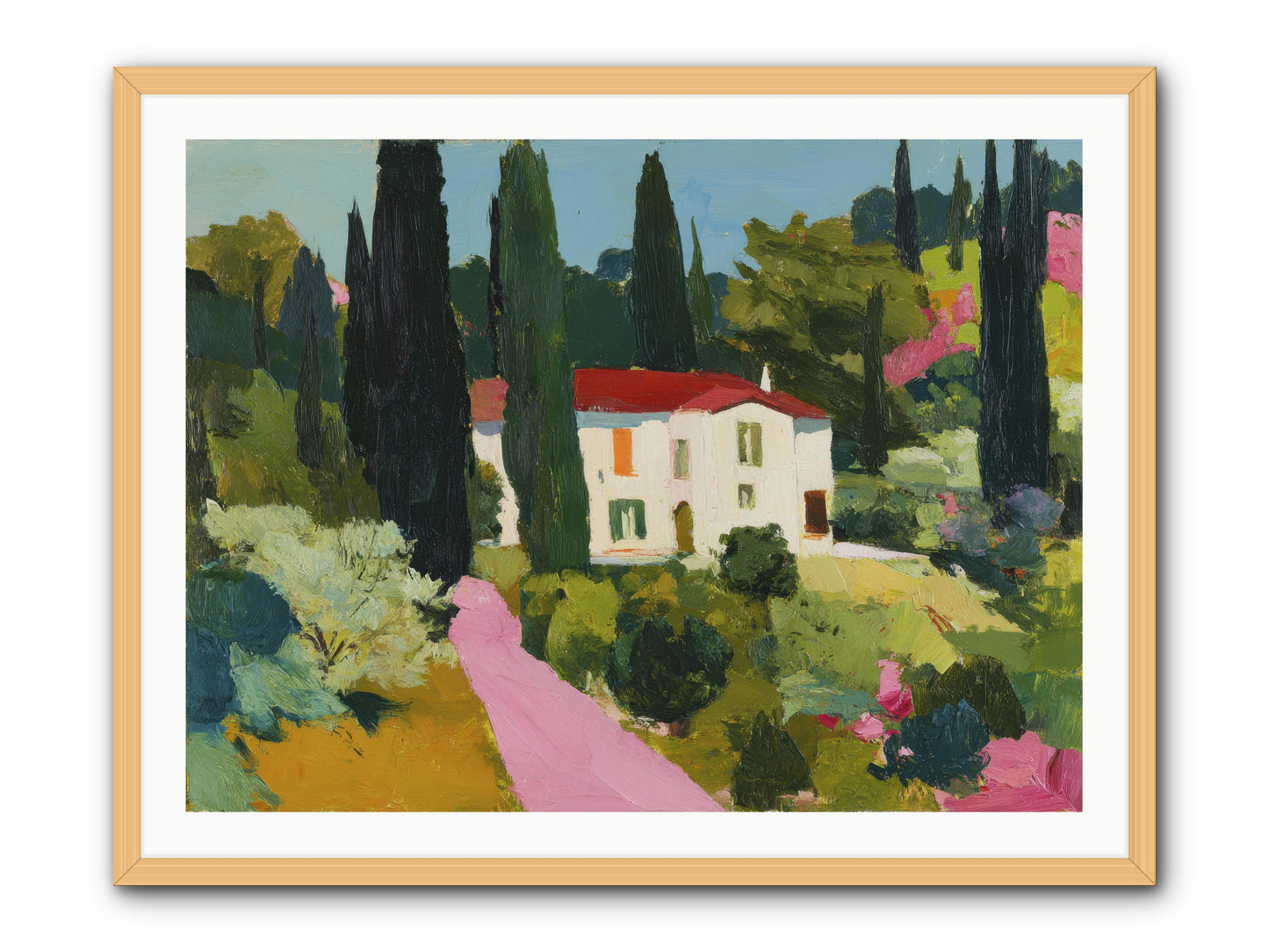 The Pink Path -- Framed Print - Natural 40x30