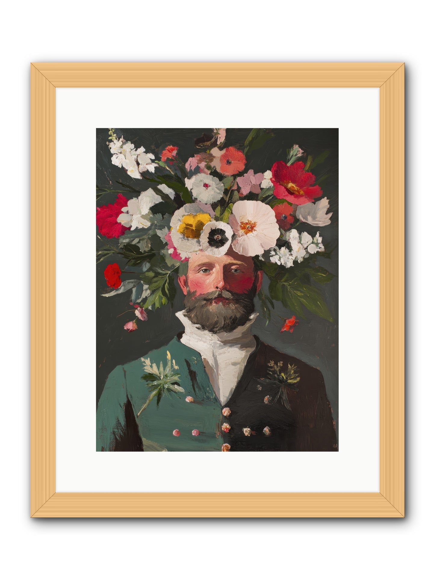 The Plant Whisperer -- Framed Print - Natural 12x16