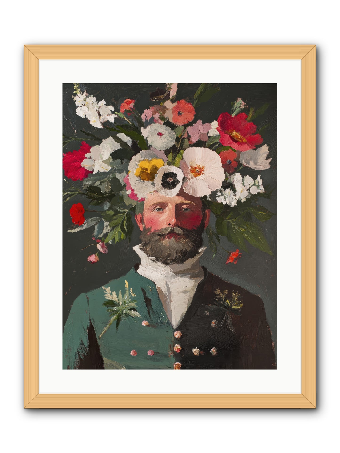 The Plant Whisperer -- Framed Print - Natural 18x24