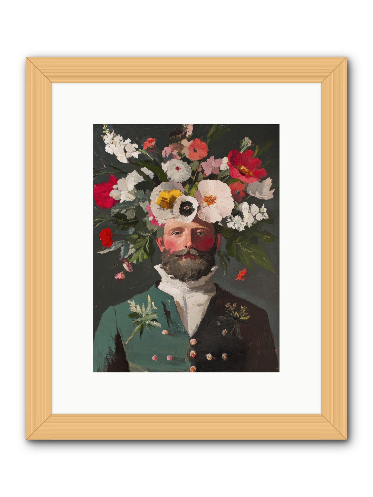 The Plant Whisperer -- Framed Print - Natural 9x12