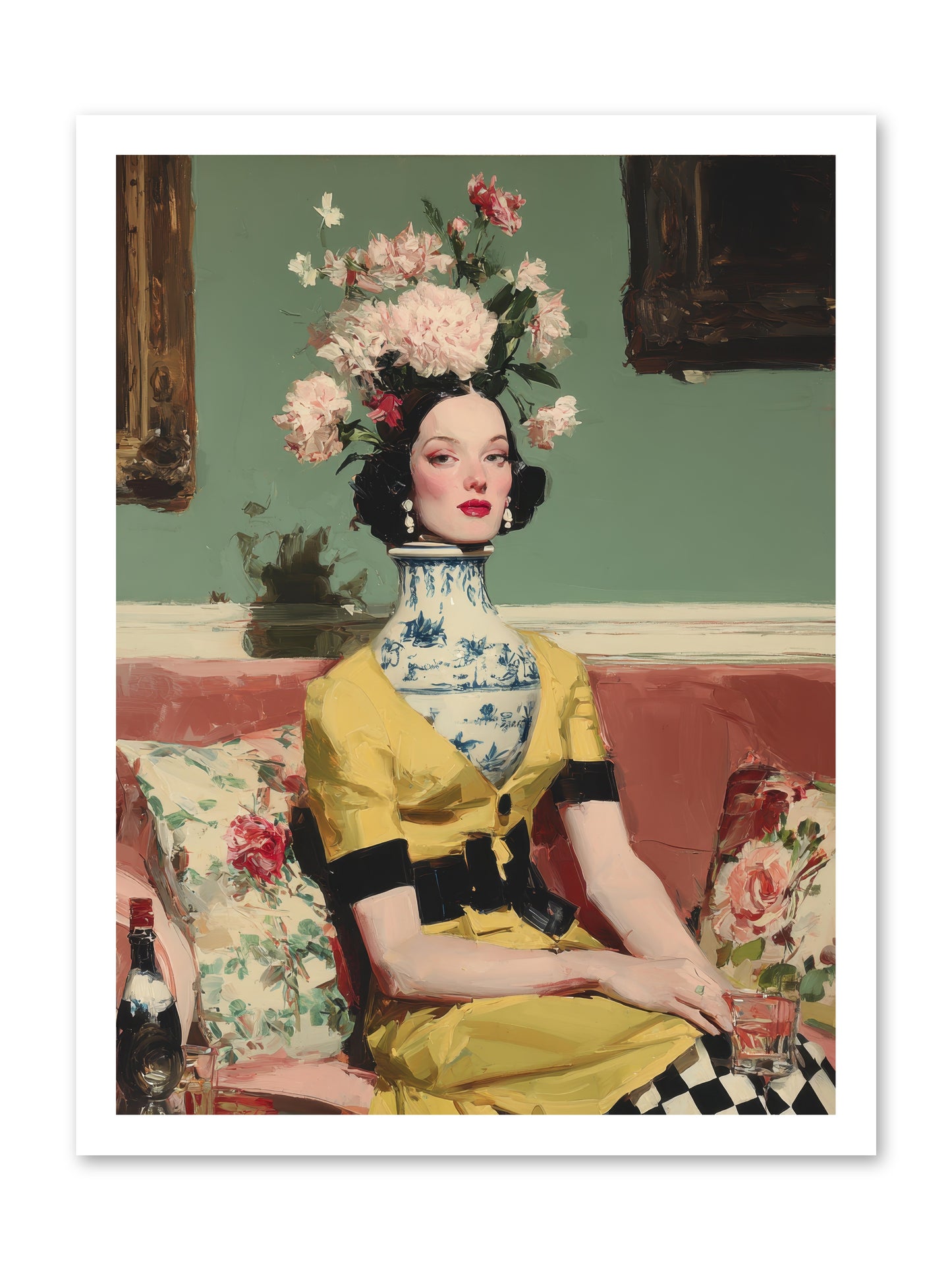 The Porcelain Parlour -- Loose Canvas Print 18x24