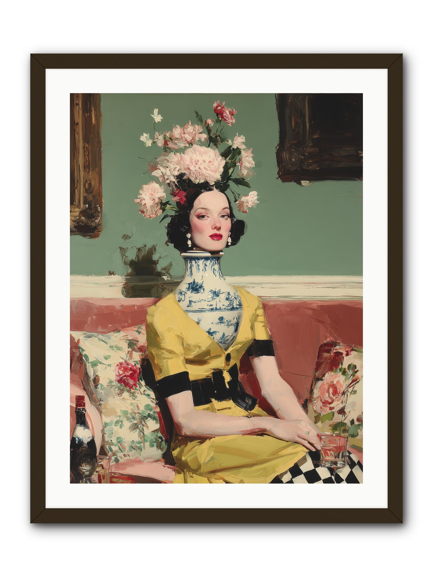 The Porcelain Parlour -- Framed Print - Black 24x32