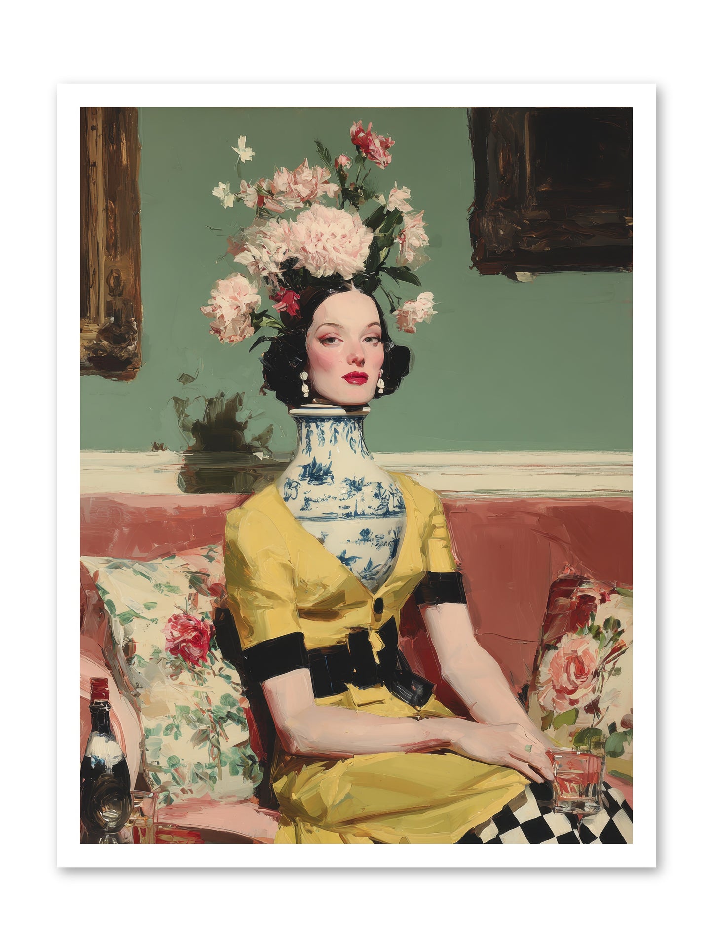 The Porcelain Parlour -- Loose Canvas Print 24x32