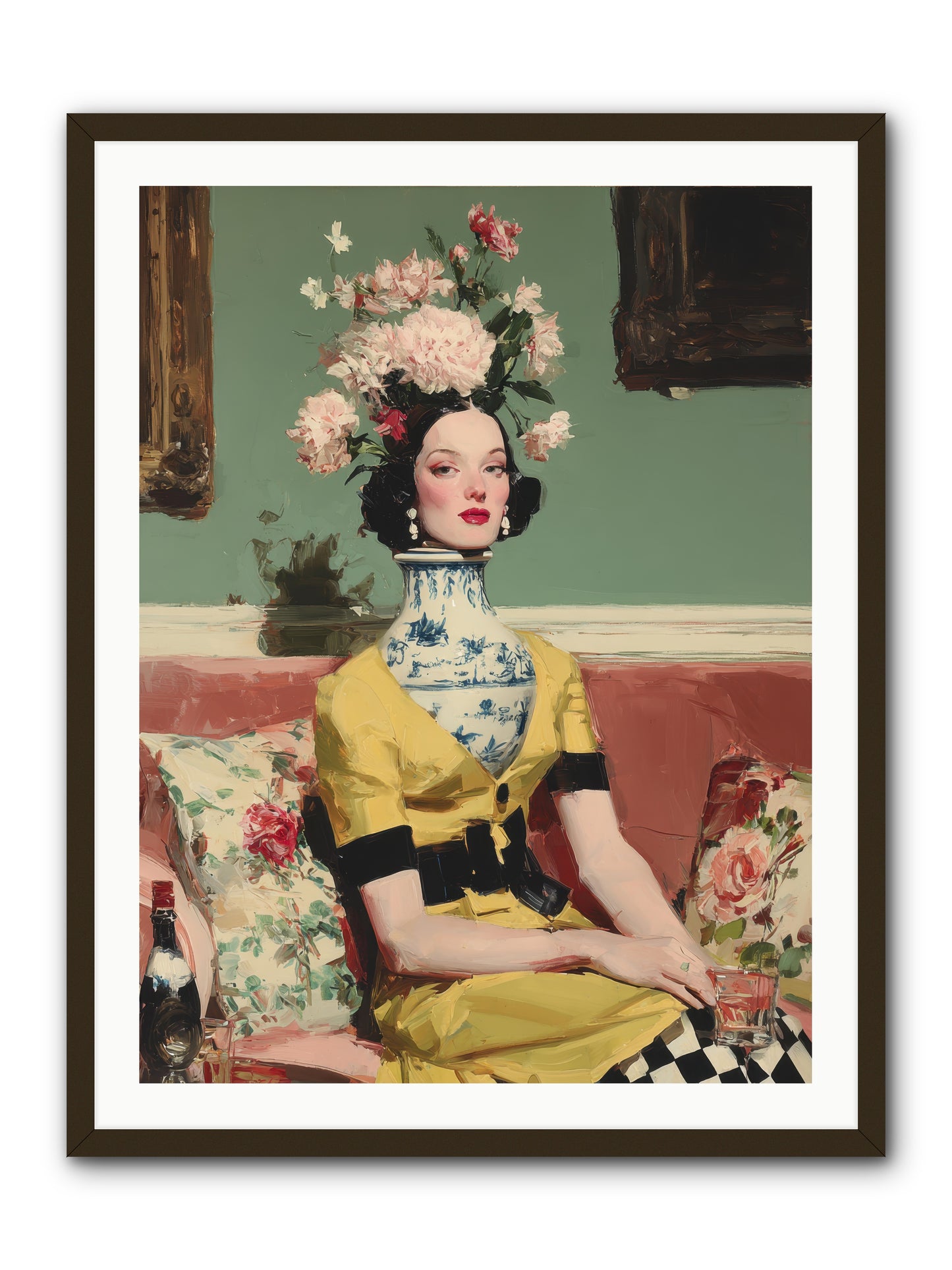 The Porcelain Parlour -- Framed Print - Black 30x40