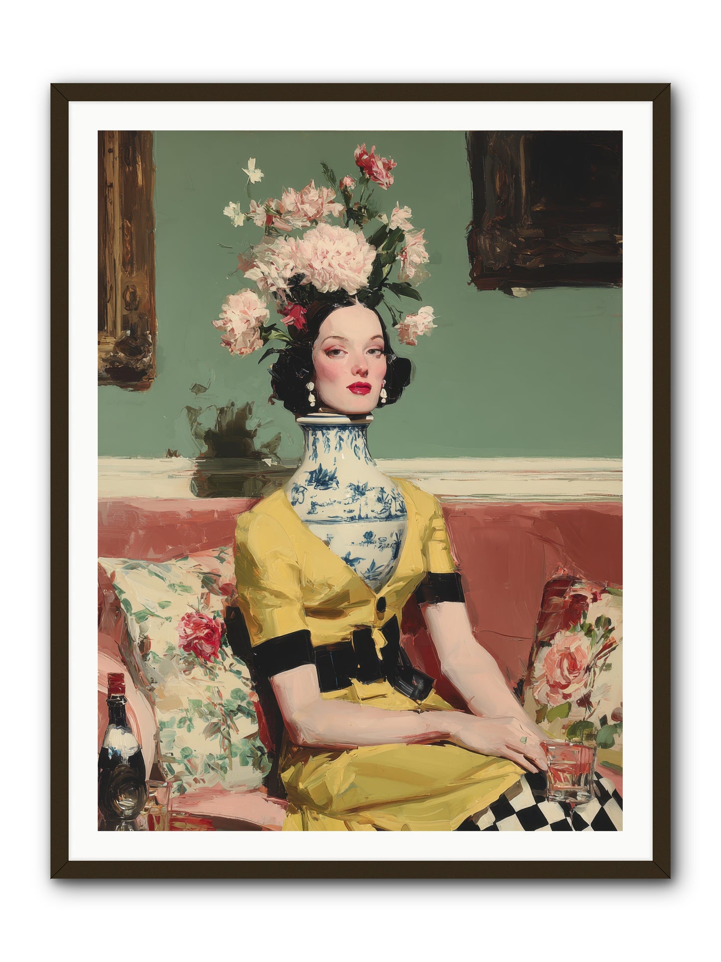 The Porcelain Parlour -- Framed Print - Black 36x48