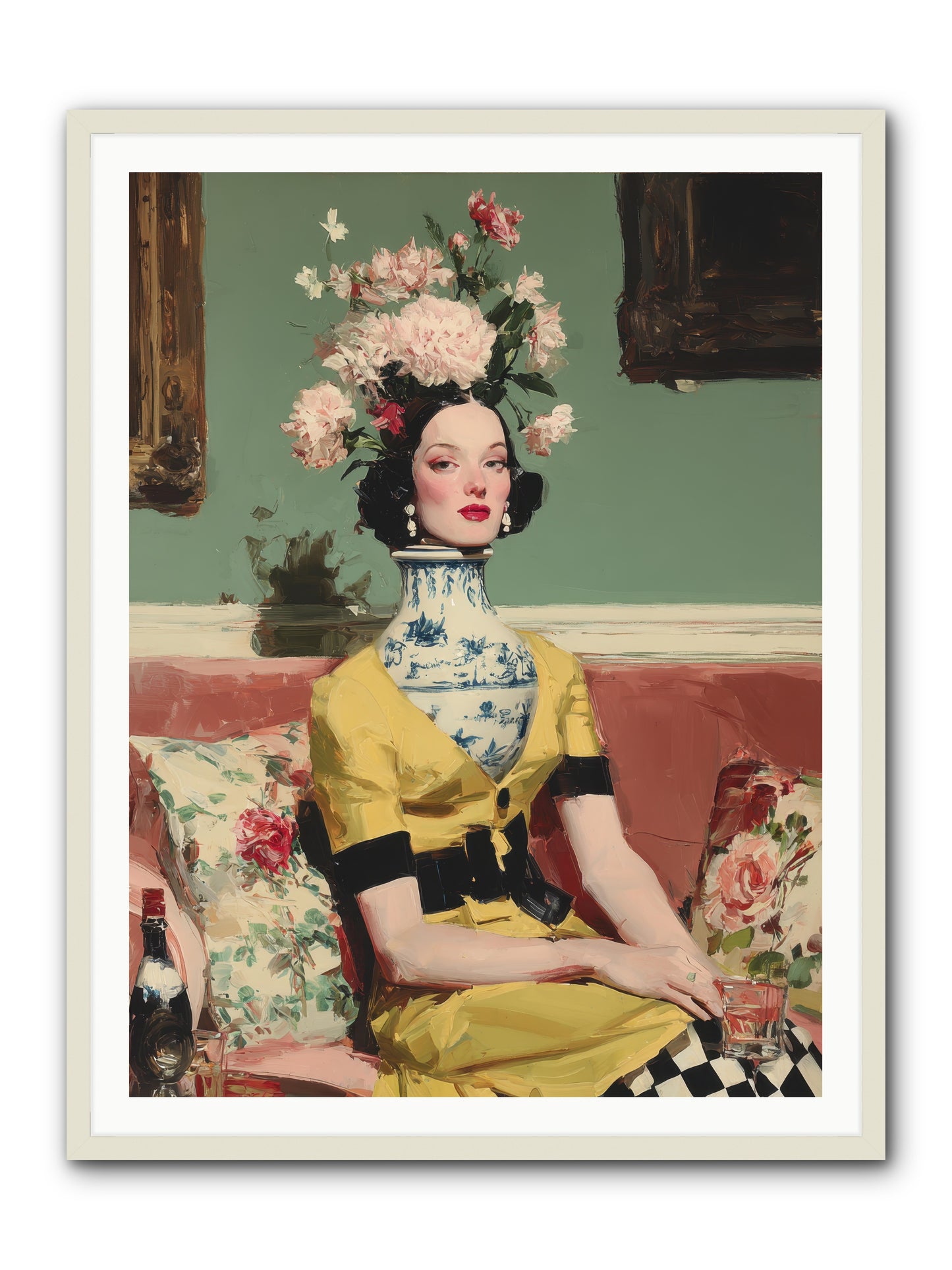 The Porcelain Parlour -- Framed Print - White 36x48